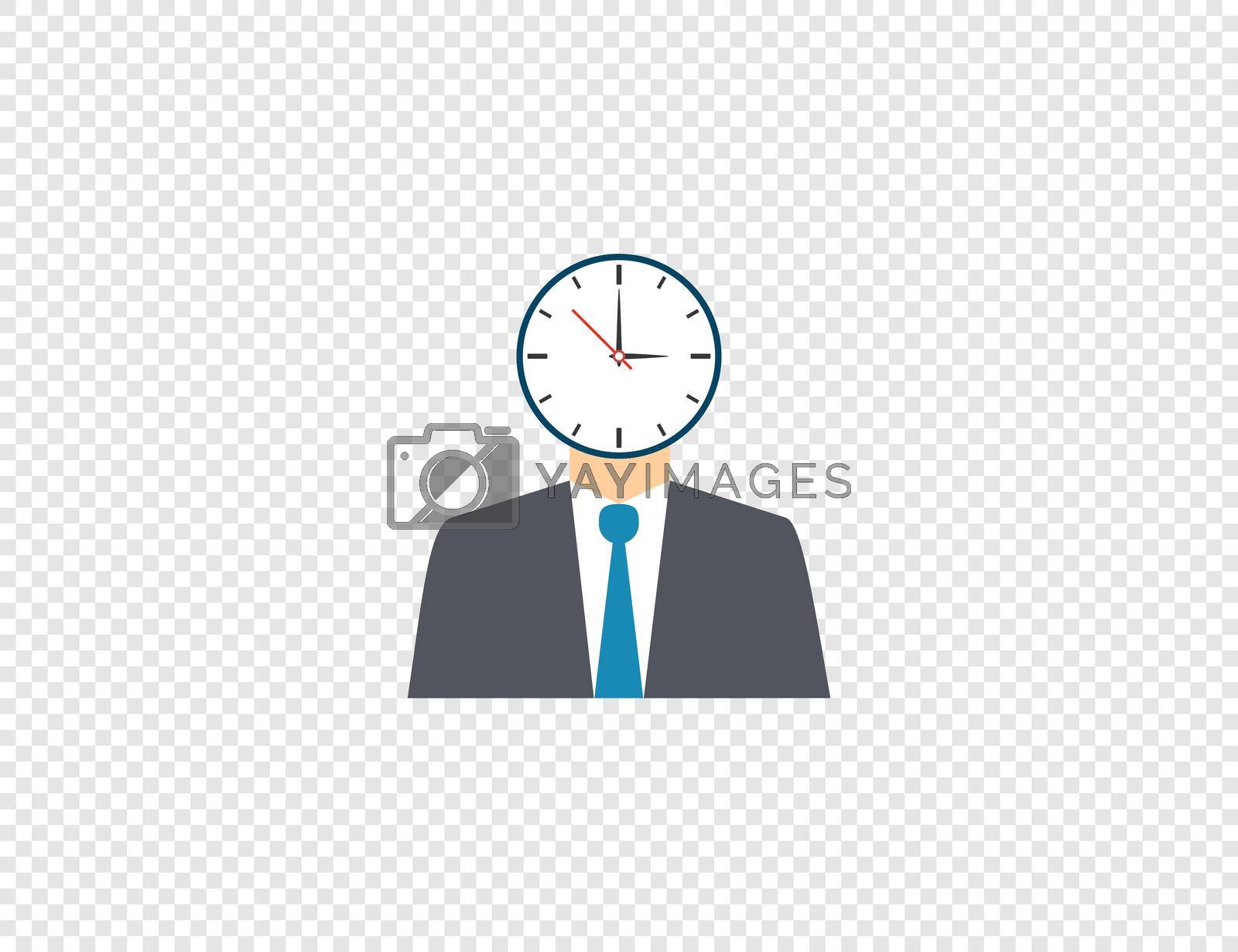 Royalty free image of Clock, time management icon. Vector illustration. Flat design. by Vertyb