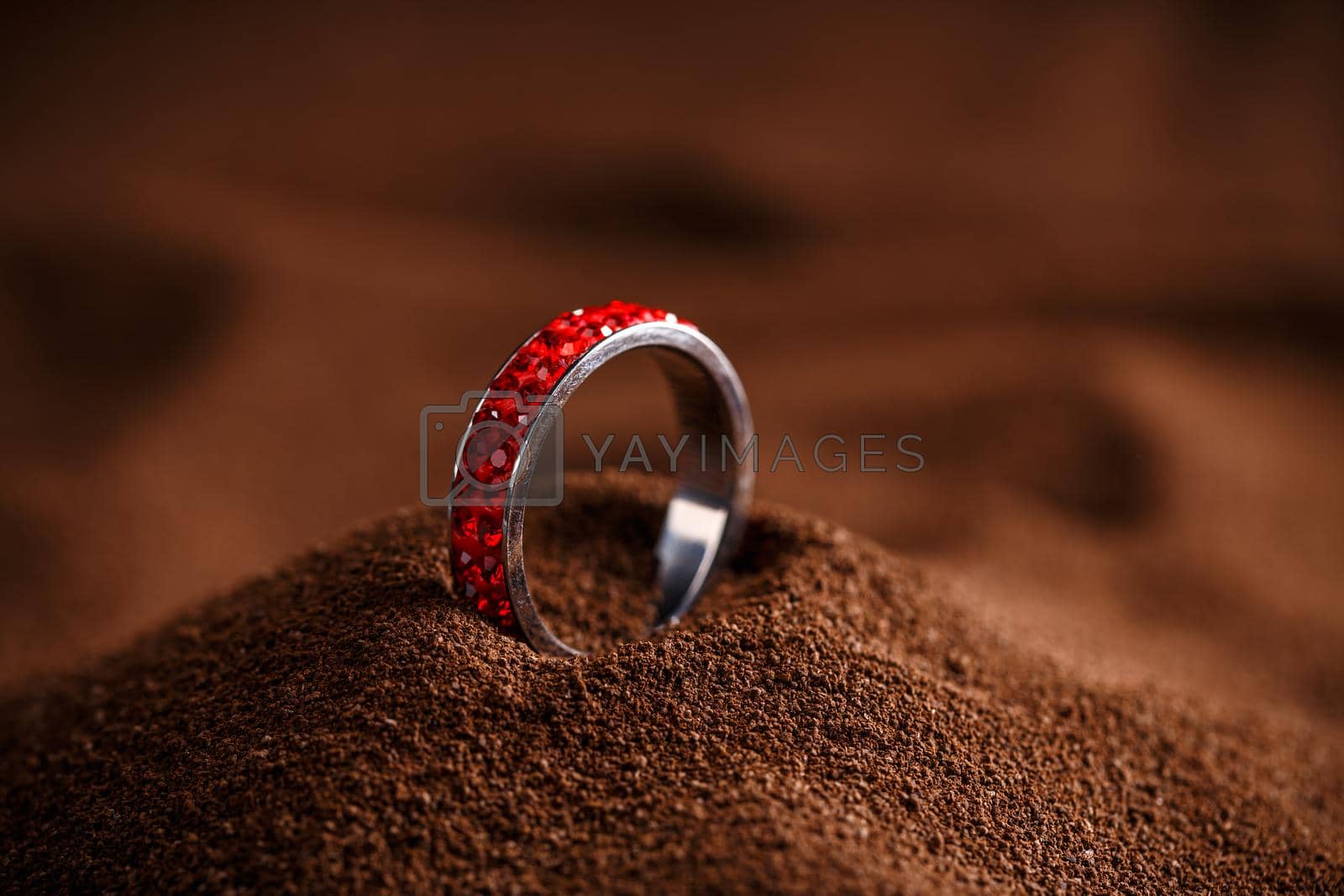Royalty free image of Red jewellery ring by grafvision