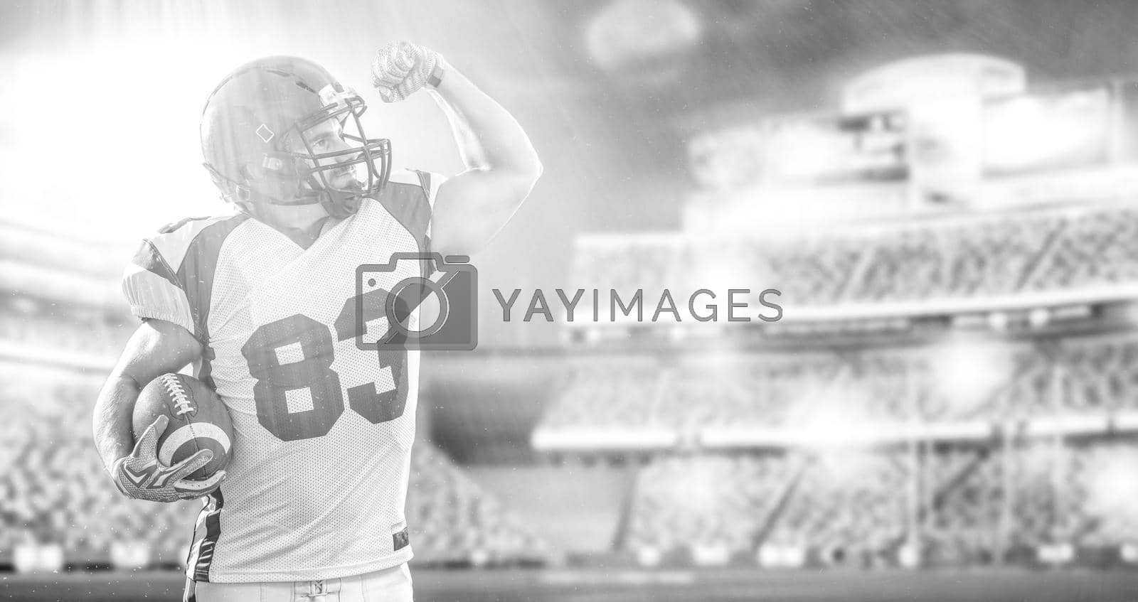 Royalty free image of american football player celebrating touchdown by dotshock