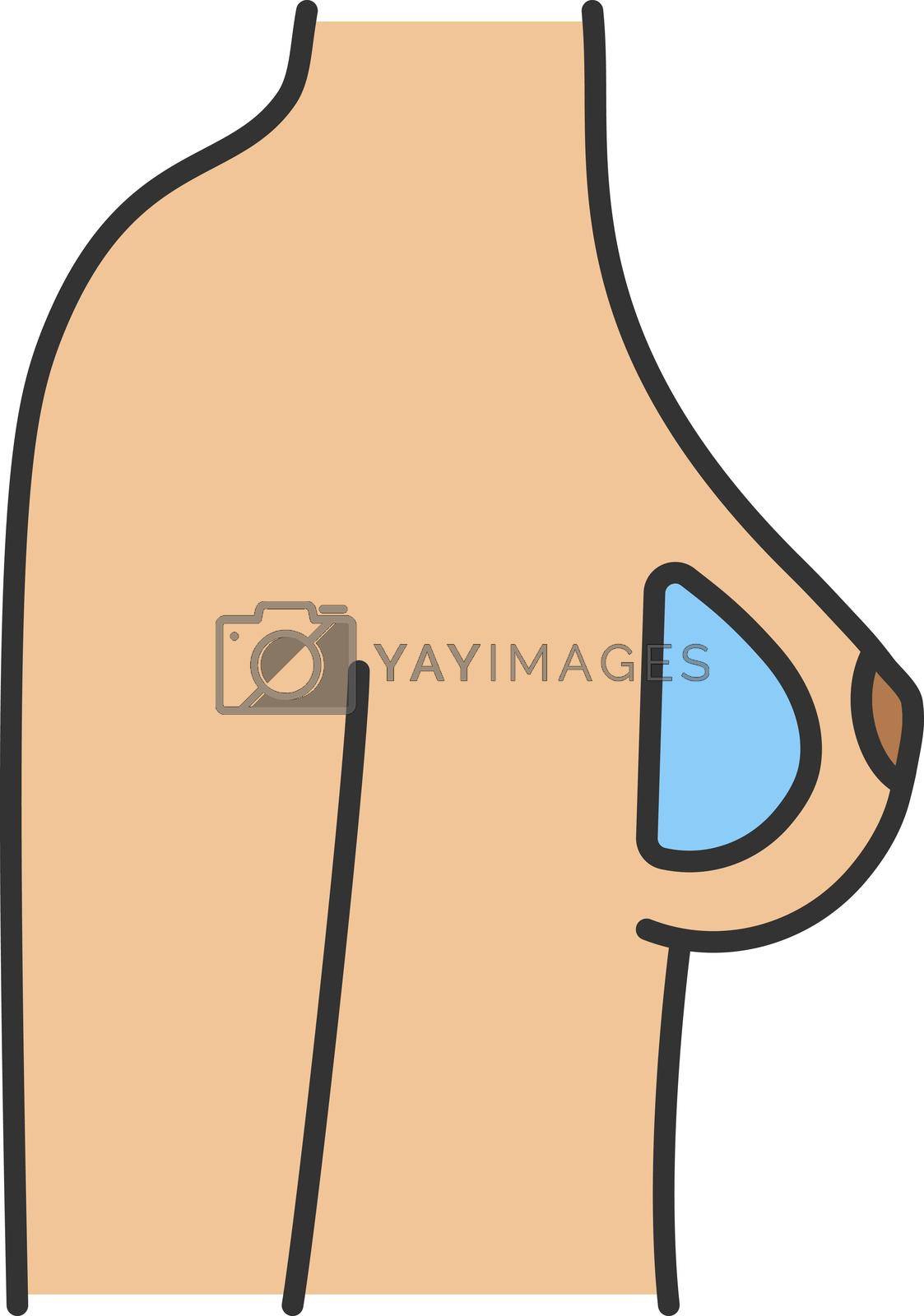 Royalty free image of Breast silicone implant color icon by bsd