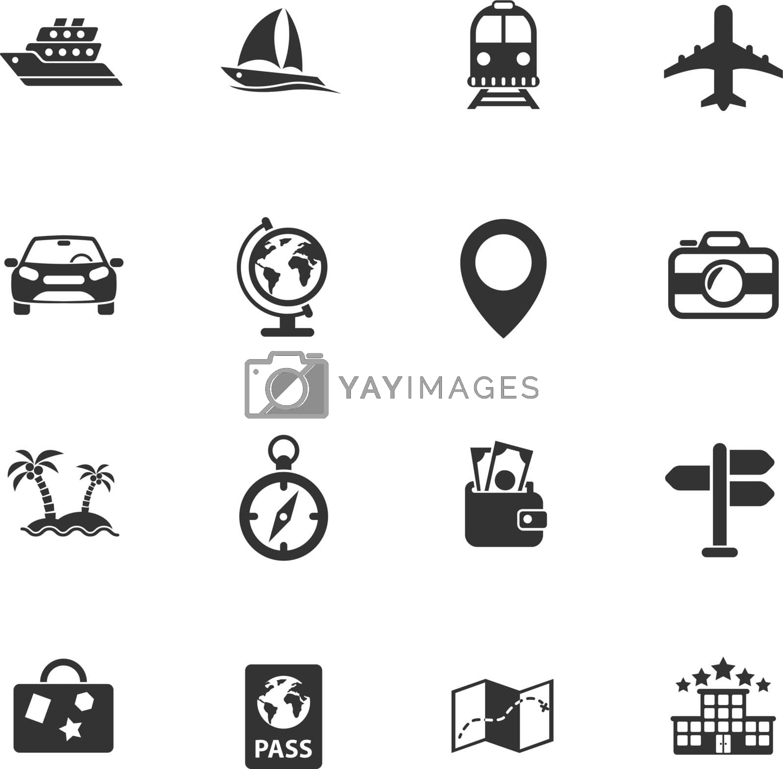 travel vector icons for your creative ideas