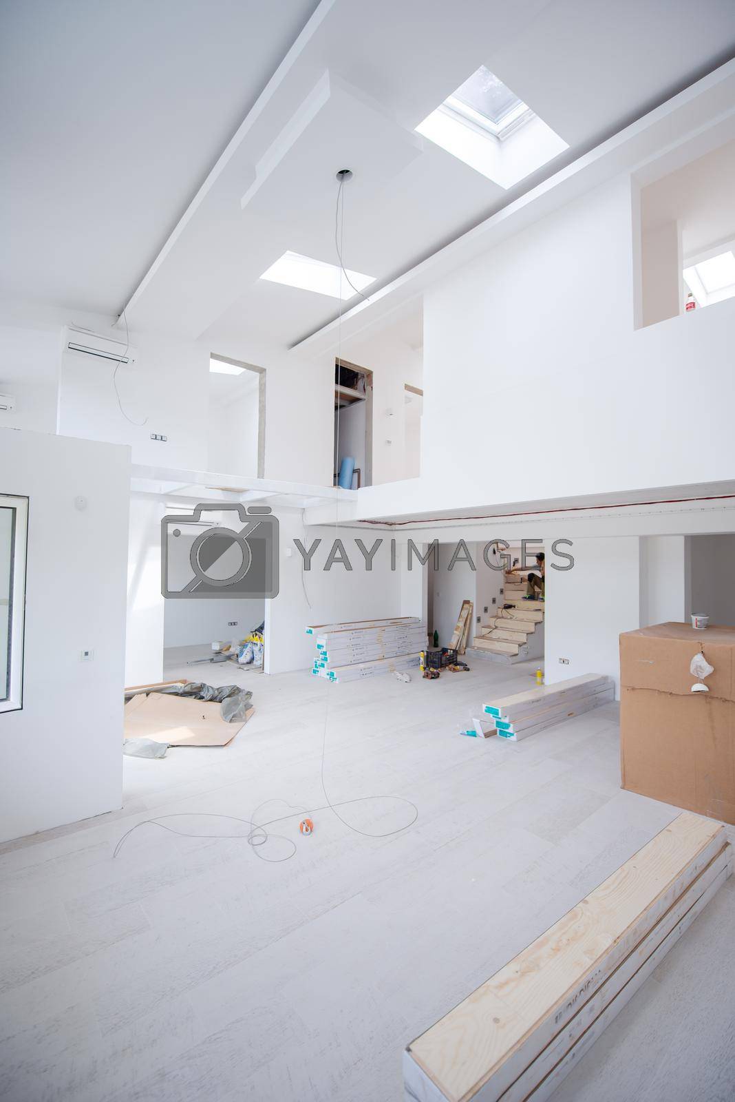 Royalty free image of Interior of unfinished two level apartment by dotshock