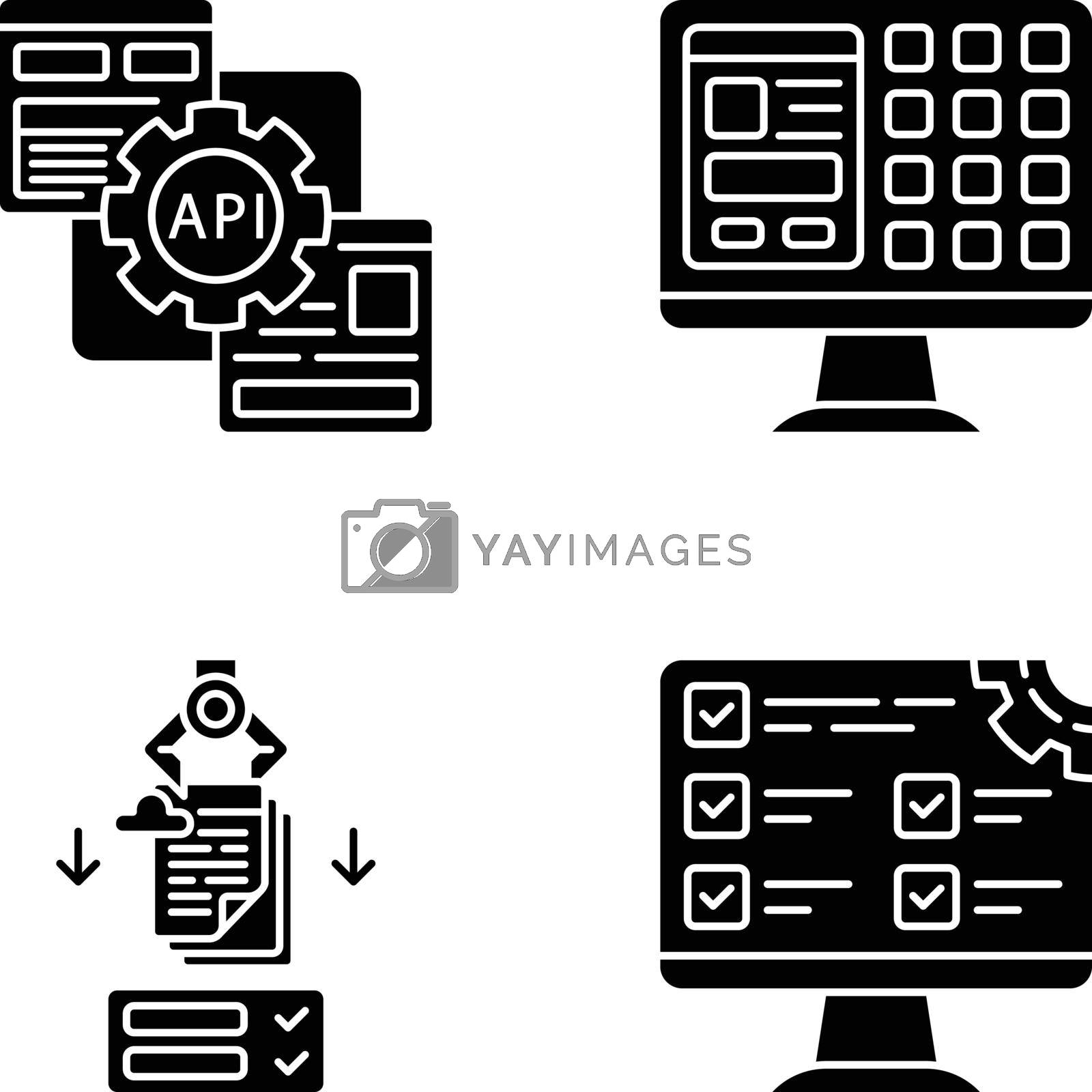 Royalty free image of RPA glyph icons set by bsd