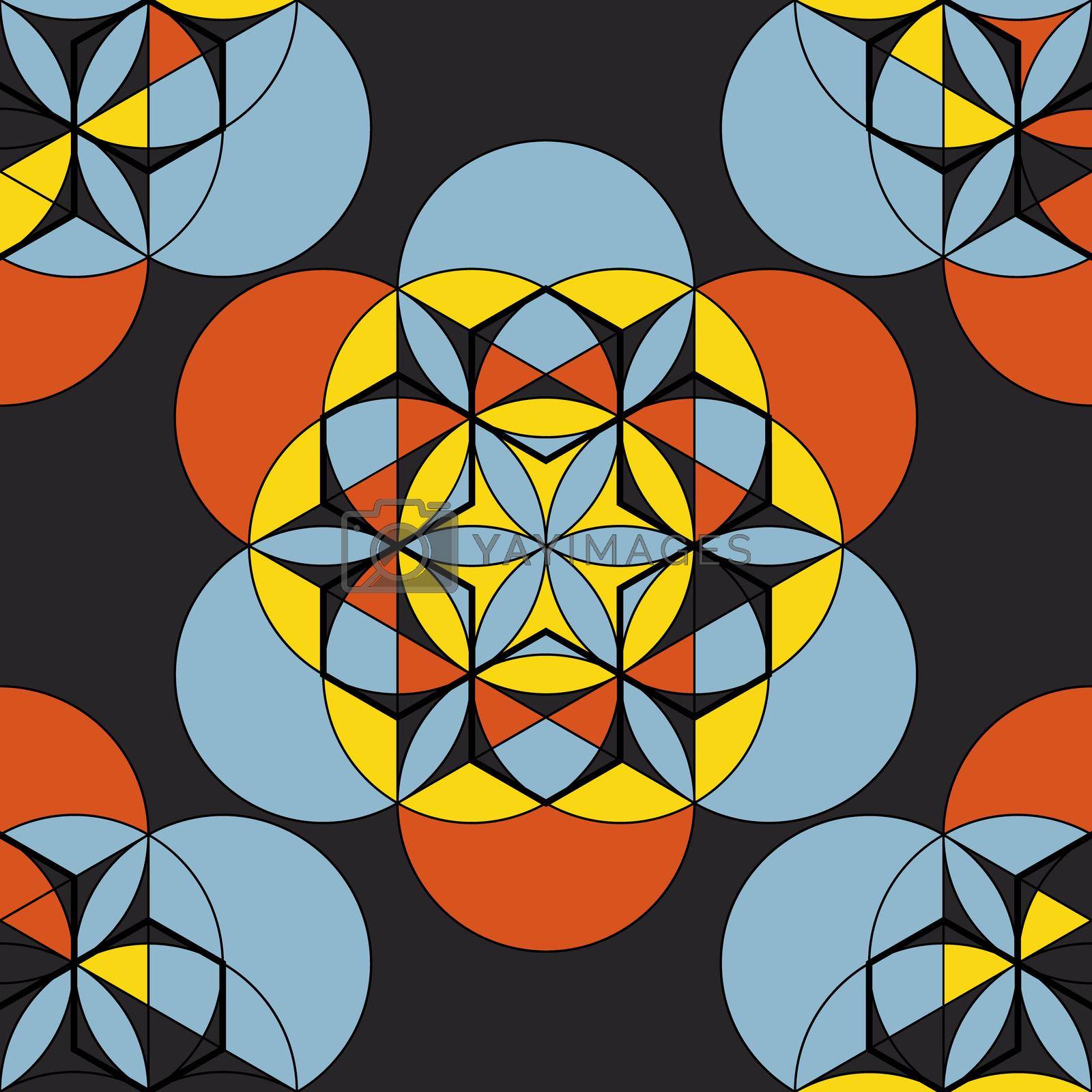 Background pattern with decorative geometric and abstract elements