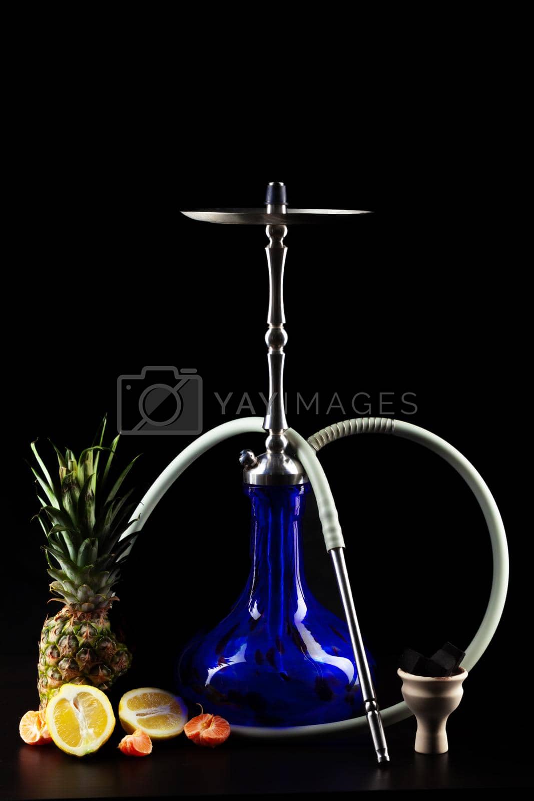 Royalty free image of Fruit flavor hookah isolated on black background by Fabrikasimf