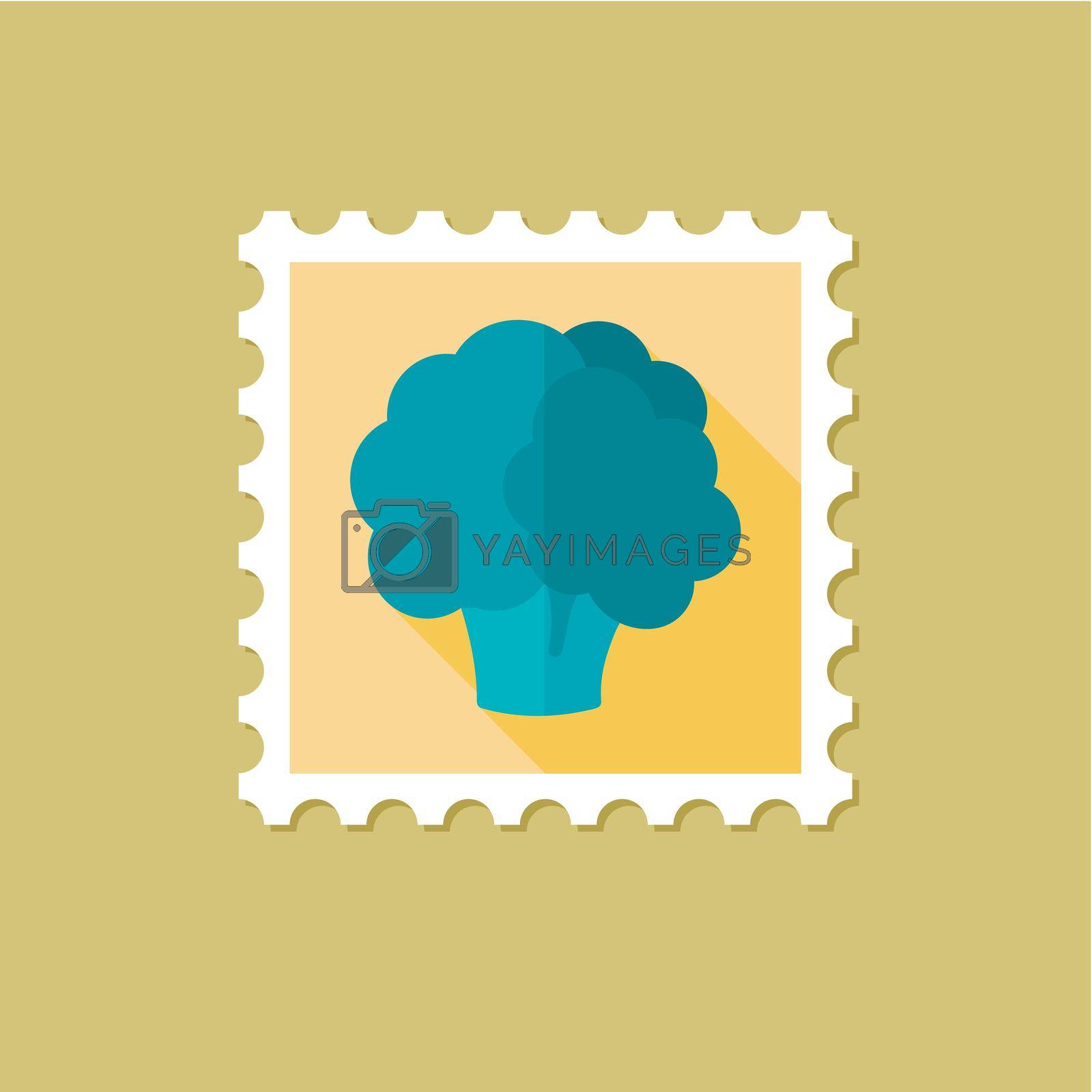 Royalty free image of Cauliflower flat stamp with long shadow by nosik