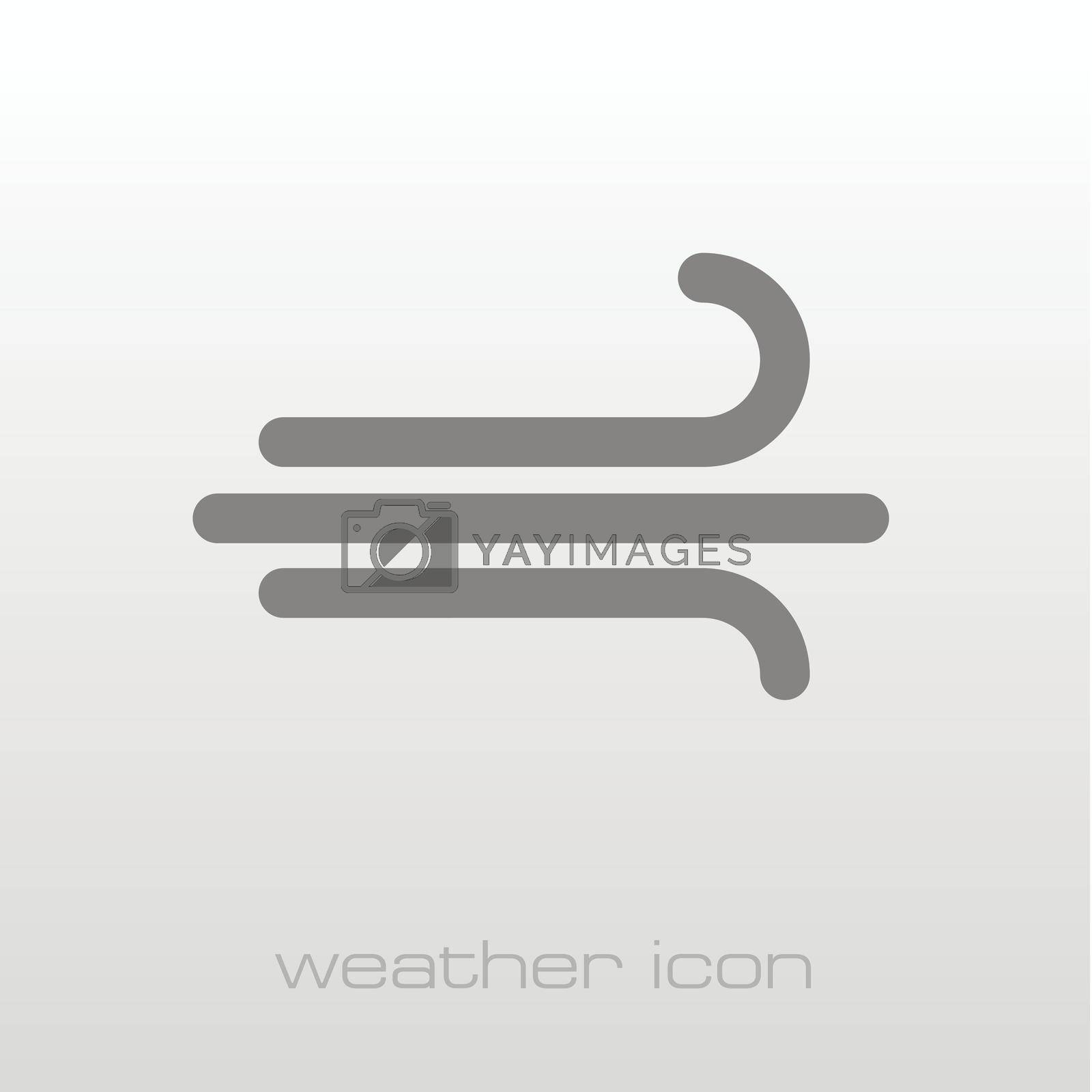 Wind outline icon. Meteorology. Weather. Vector illustration eps 10