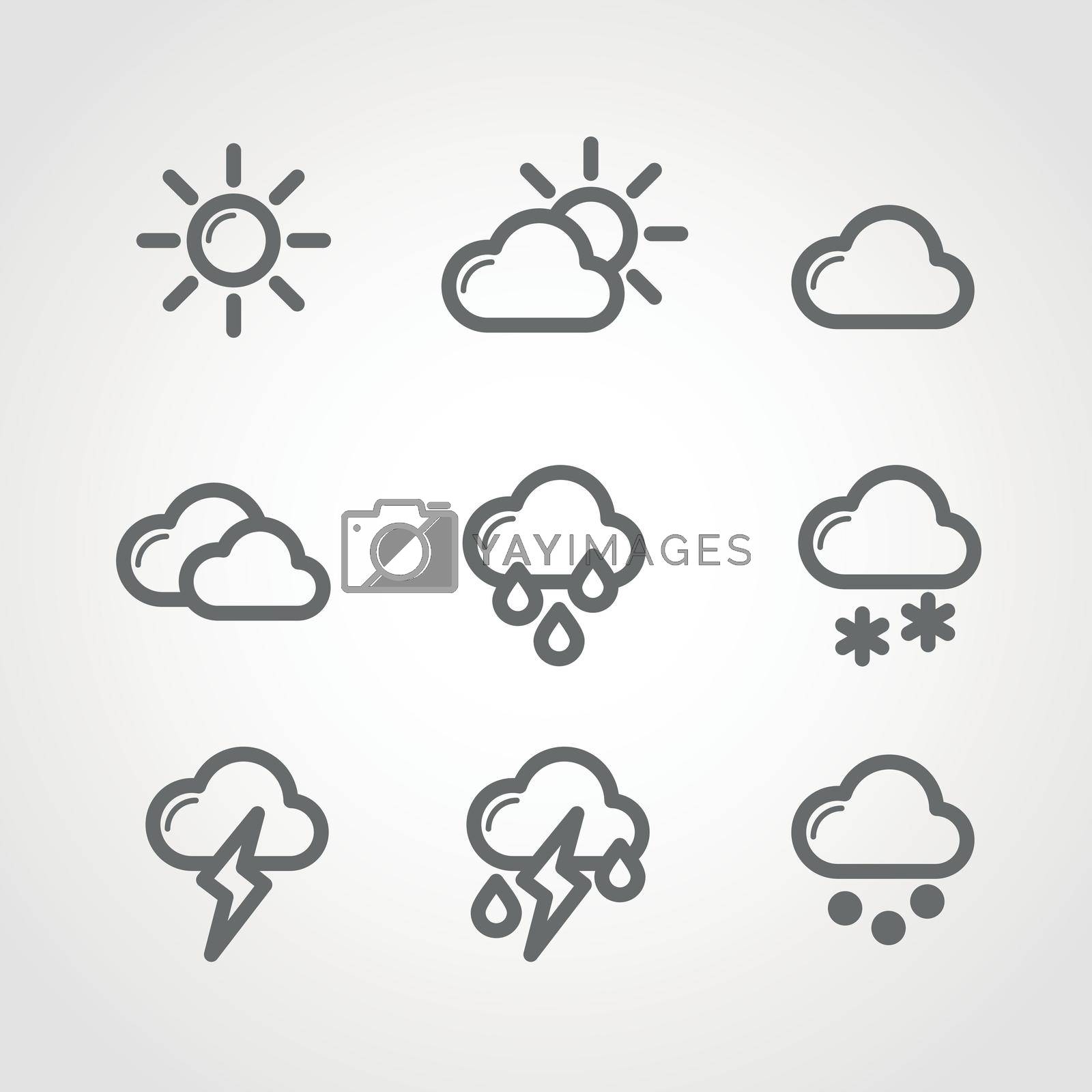 App icon weather vector set eps 10
