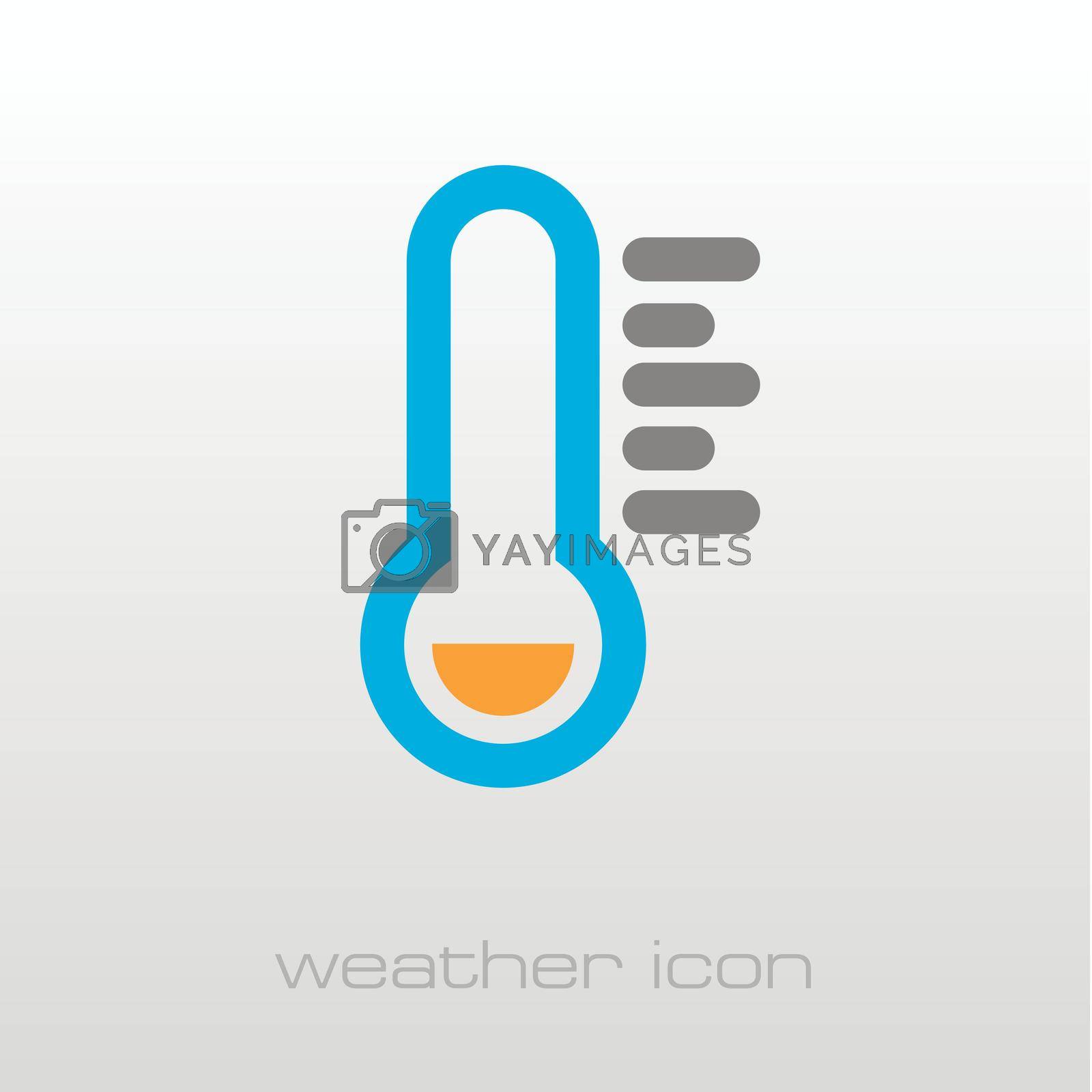 Thermometer Frost Cold outline icon. Meteorology. Weather. Vector illustration eps 10