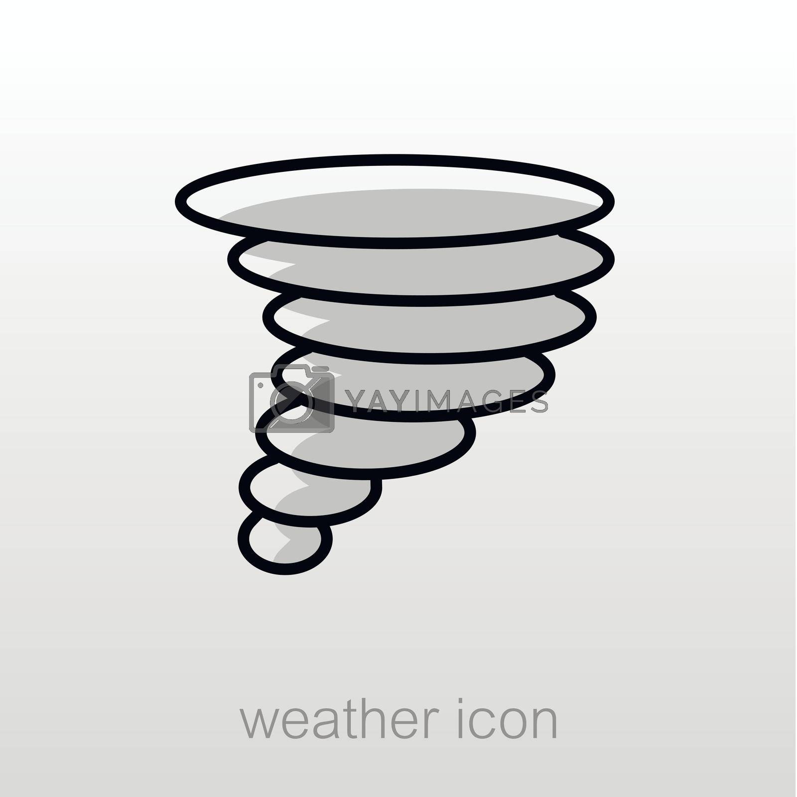 Tornado Whirlwind outline icon. Meteorology. Weather. Vector illustration eps 10