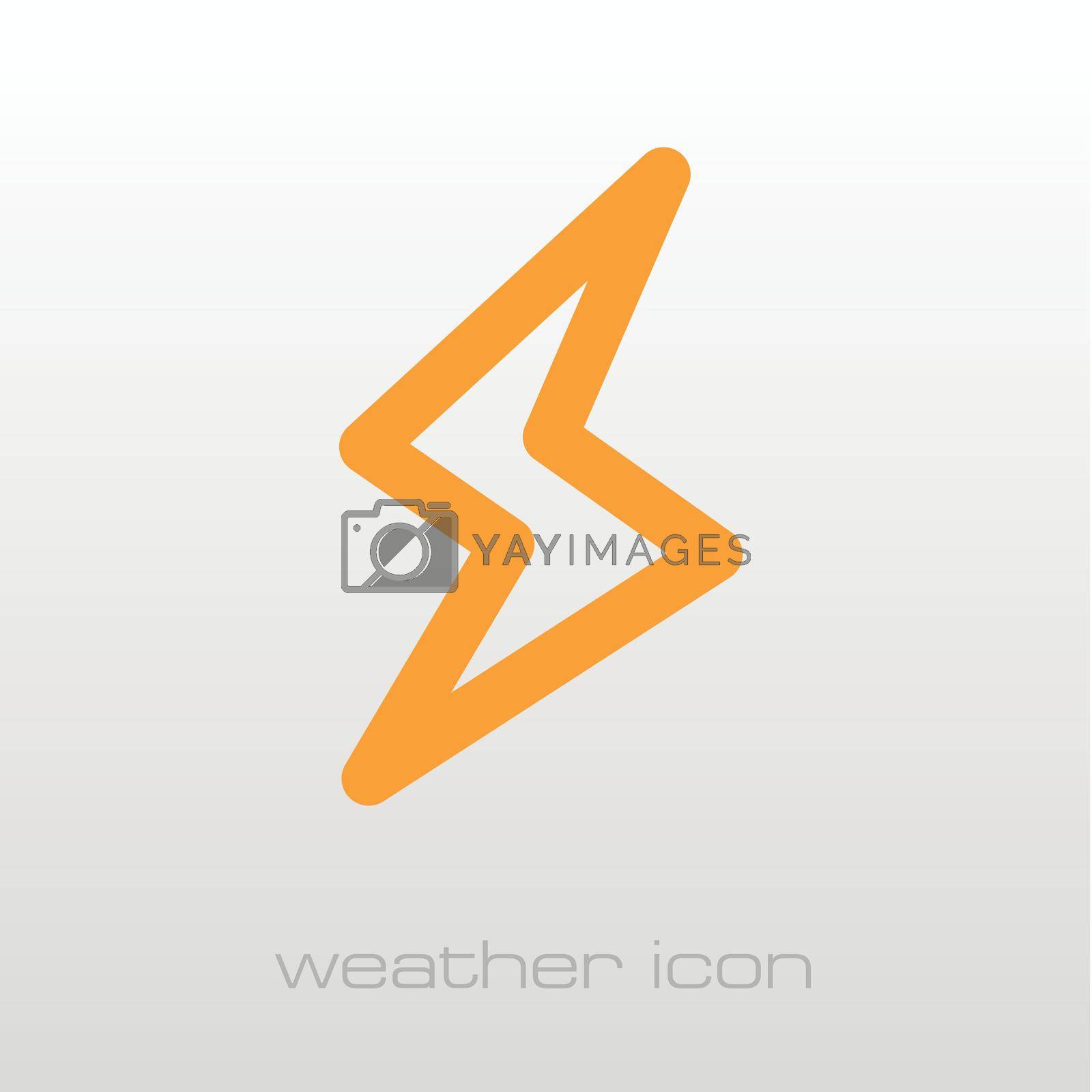 Lightning outline icon. Meteorology. Weather. Vector illustration eps 10