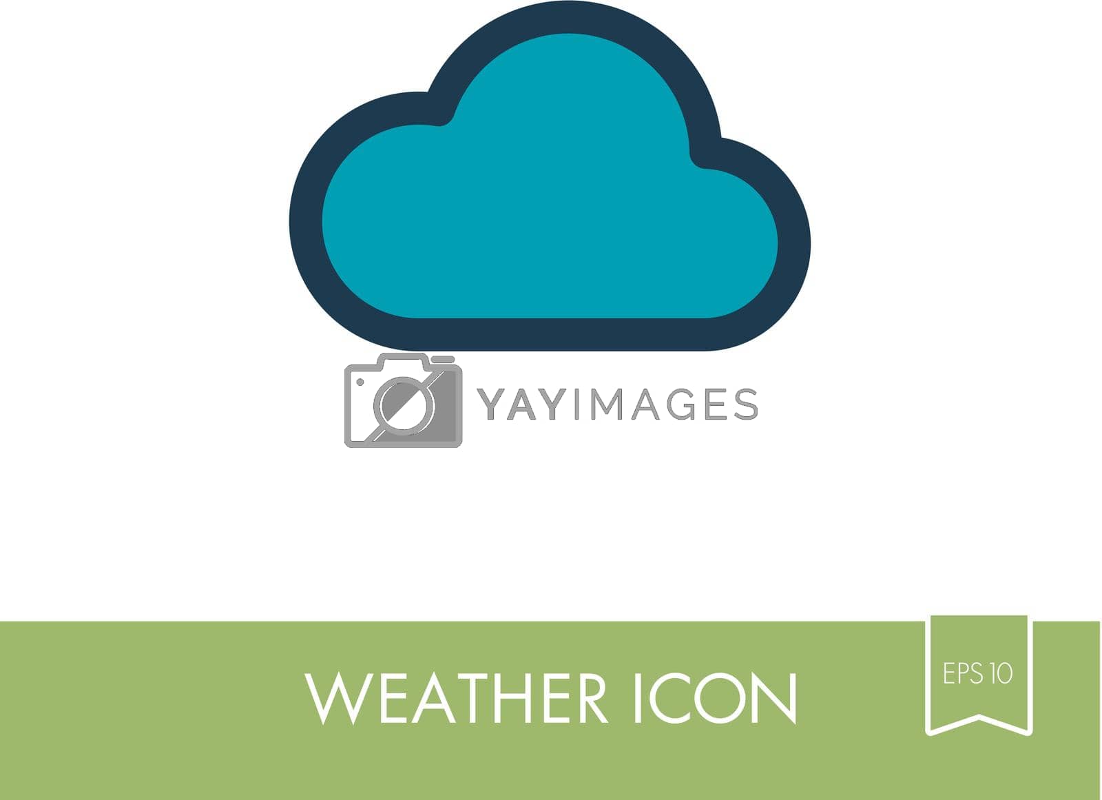 Cloud outline icon. Meteorology. Weather. Vector illustration eps 10
