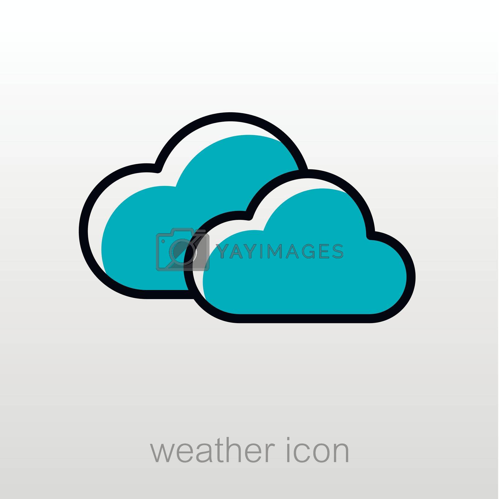 Clouds outline icon. Meteorology. Weather. Vector illustration eps 10