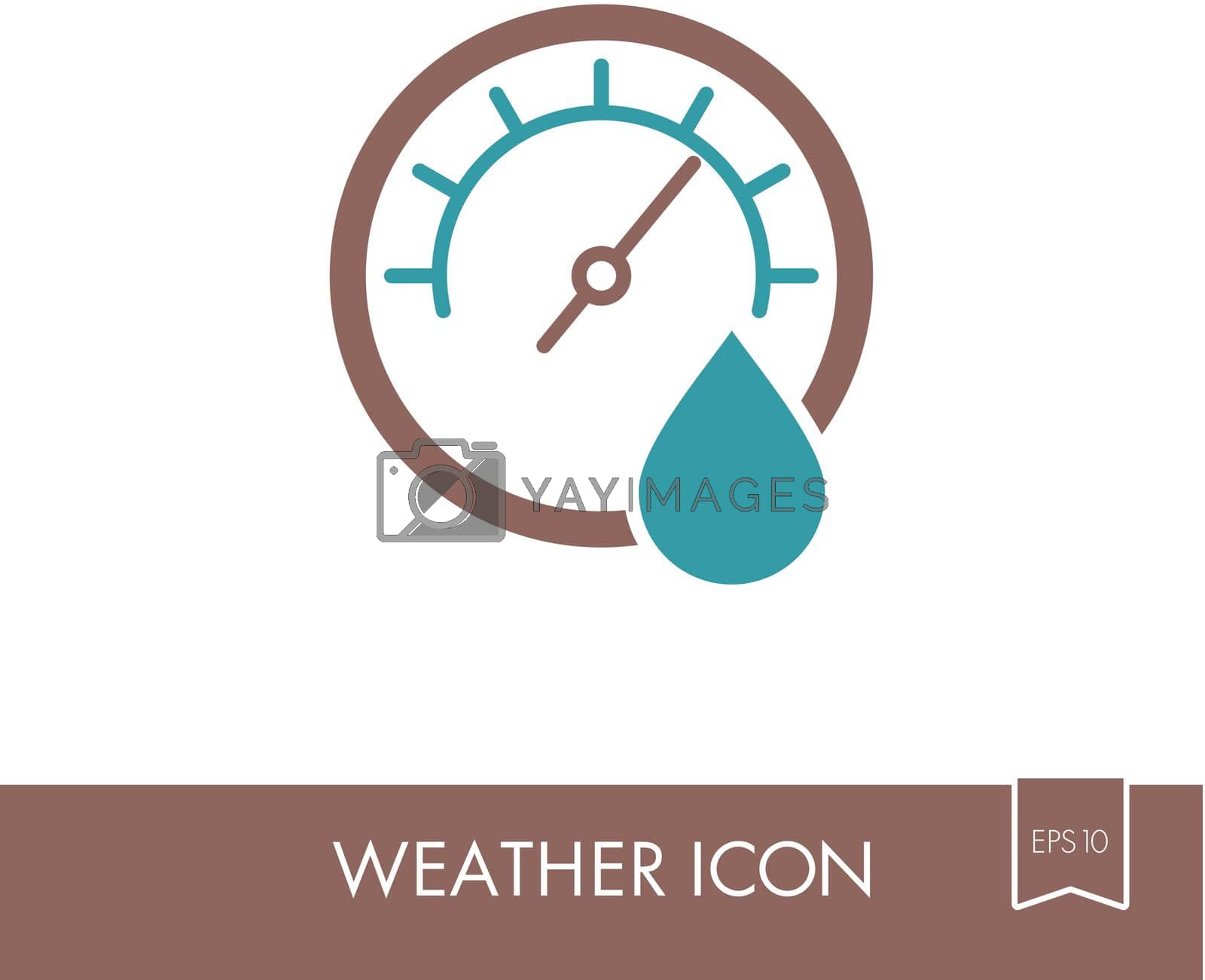 Hygrometer icon. Meteorology. Weather. Vector illustration eps 10
