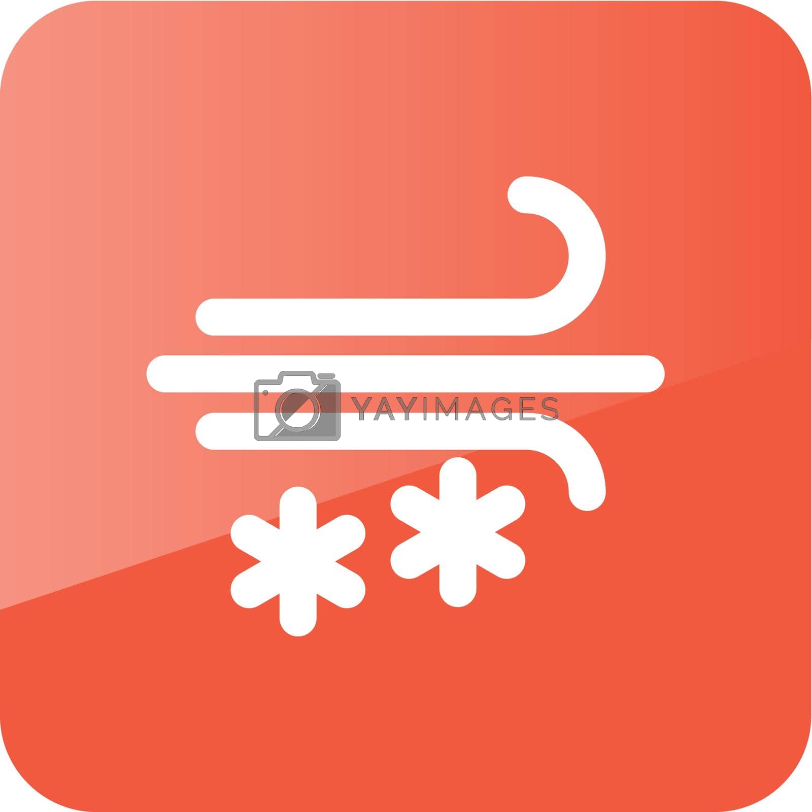 Wind Snow Snowstorm outline icon. Meteorology. Weather. Vector illustration eps 10