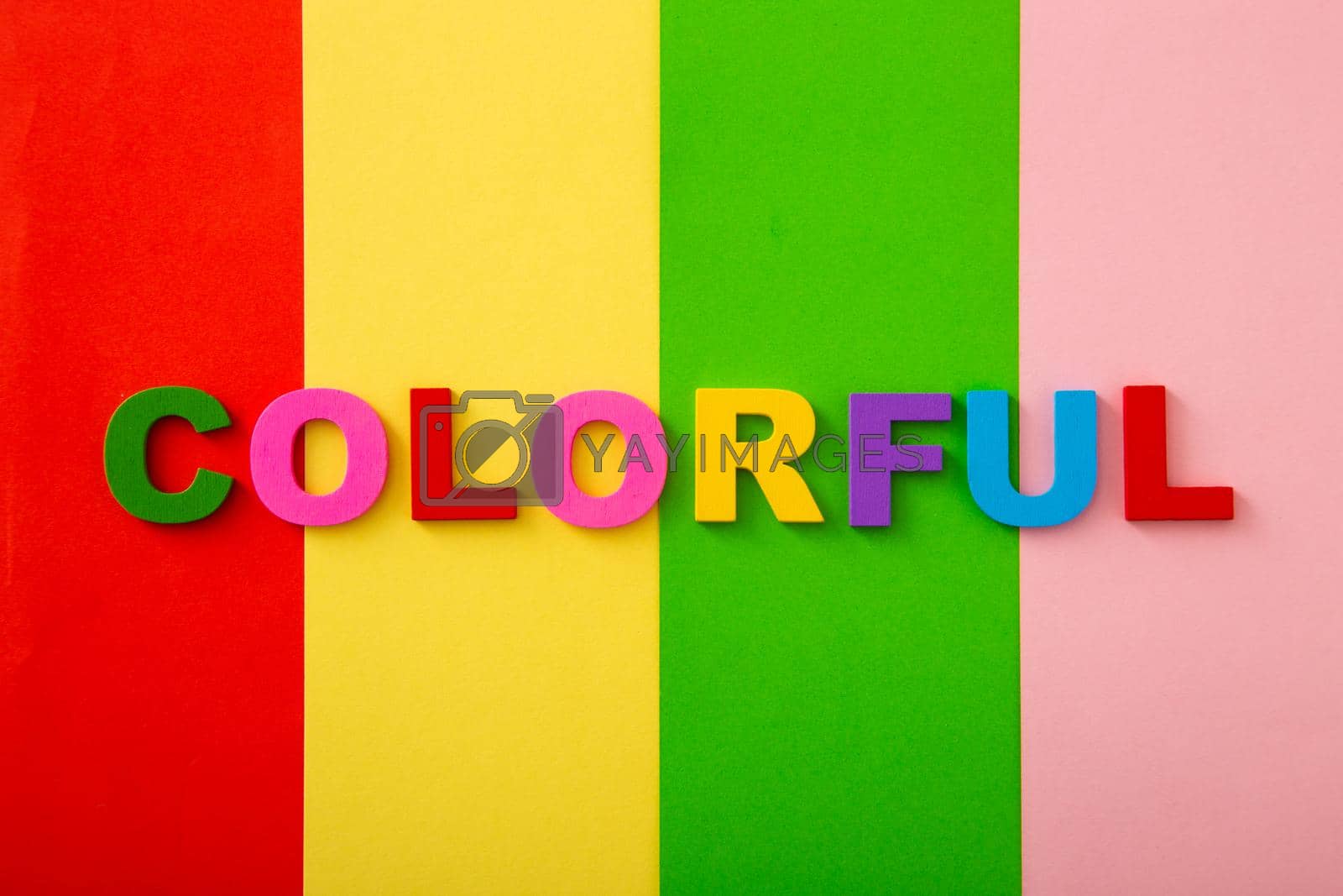 Royalty free image of Bright multicolored alphabet with colorful wording background. by tehcheesiong