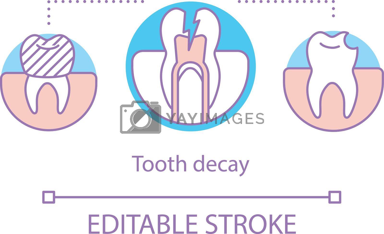 Royalty free image of Tooth decay concept icon by bsd
