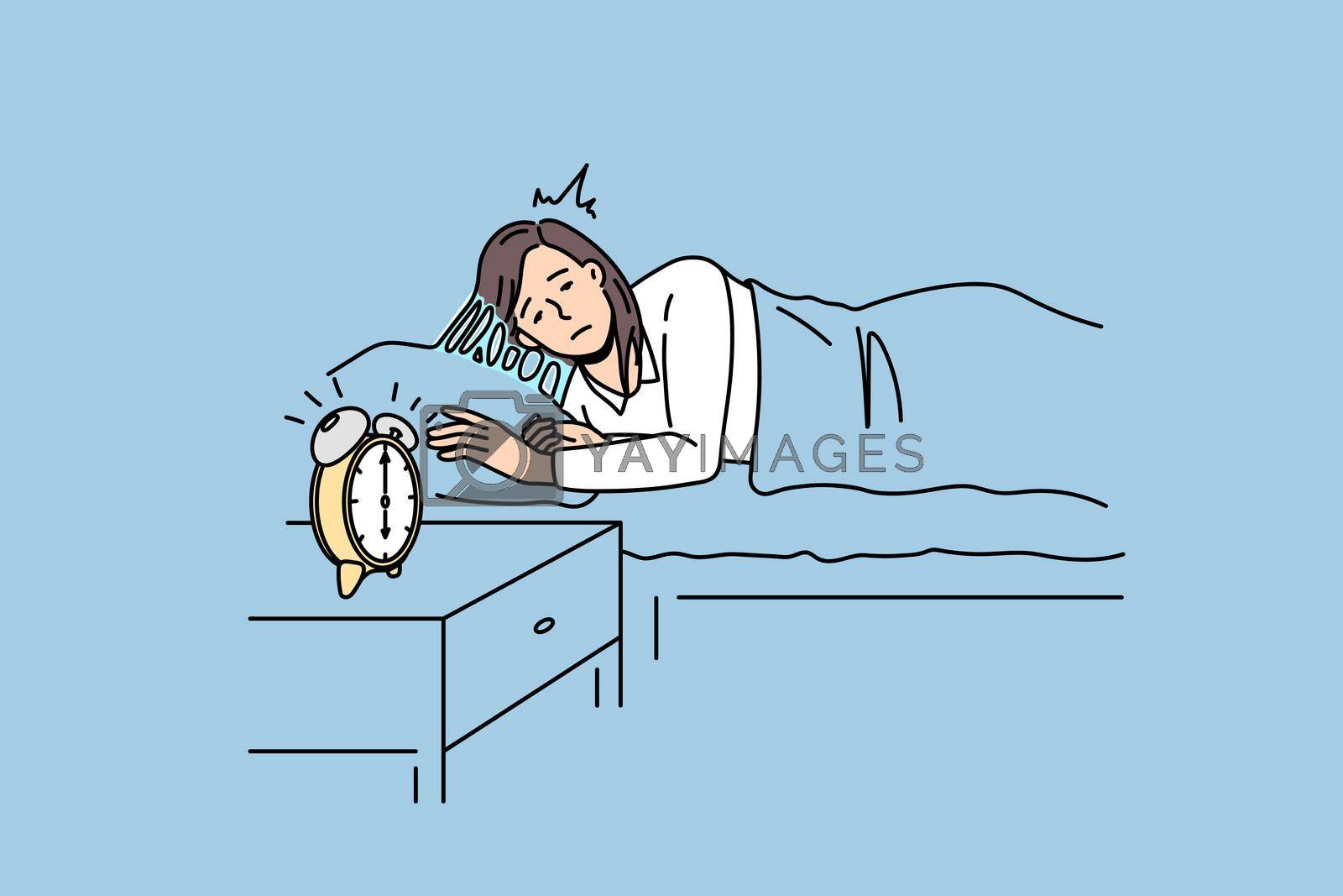 Royalty free image of Feeling sleepy and alarm clock concept by VECTORIUM
