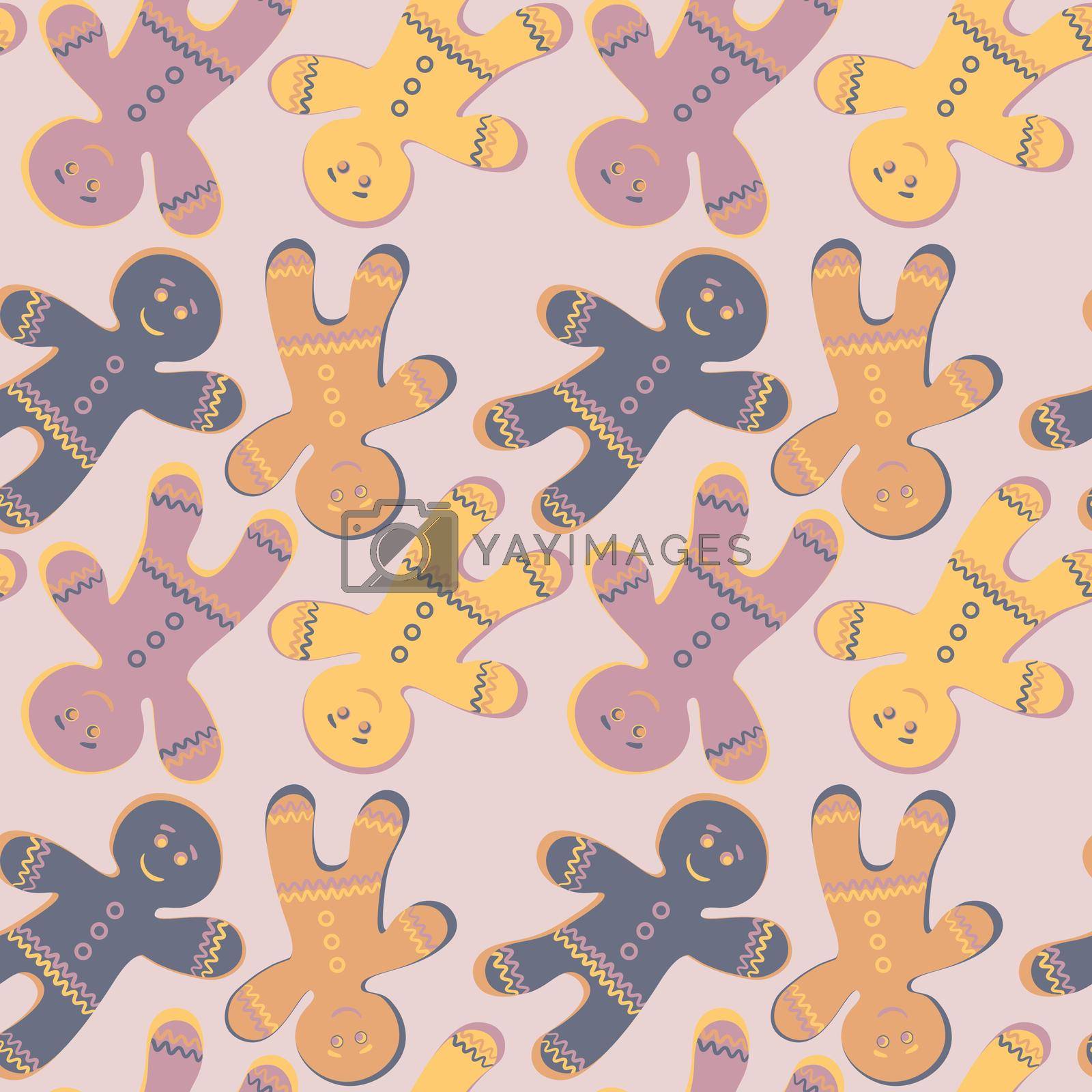 Royalty free image of a gingerbread man, a festive curly cookie. Design element by p-i-r-a-n-y-a