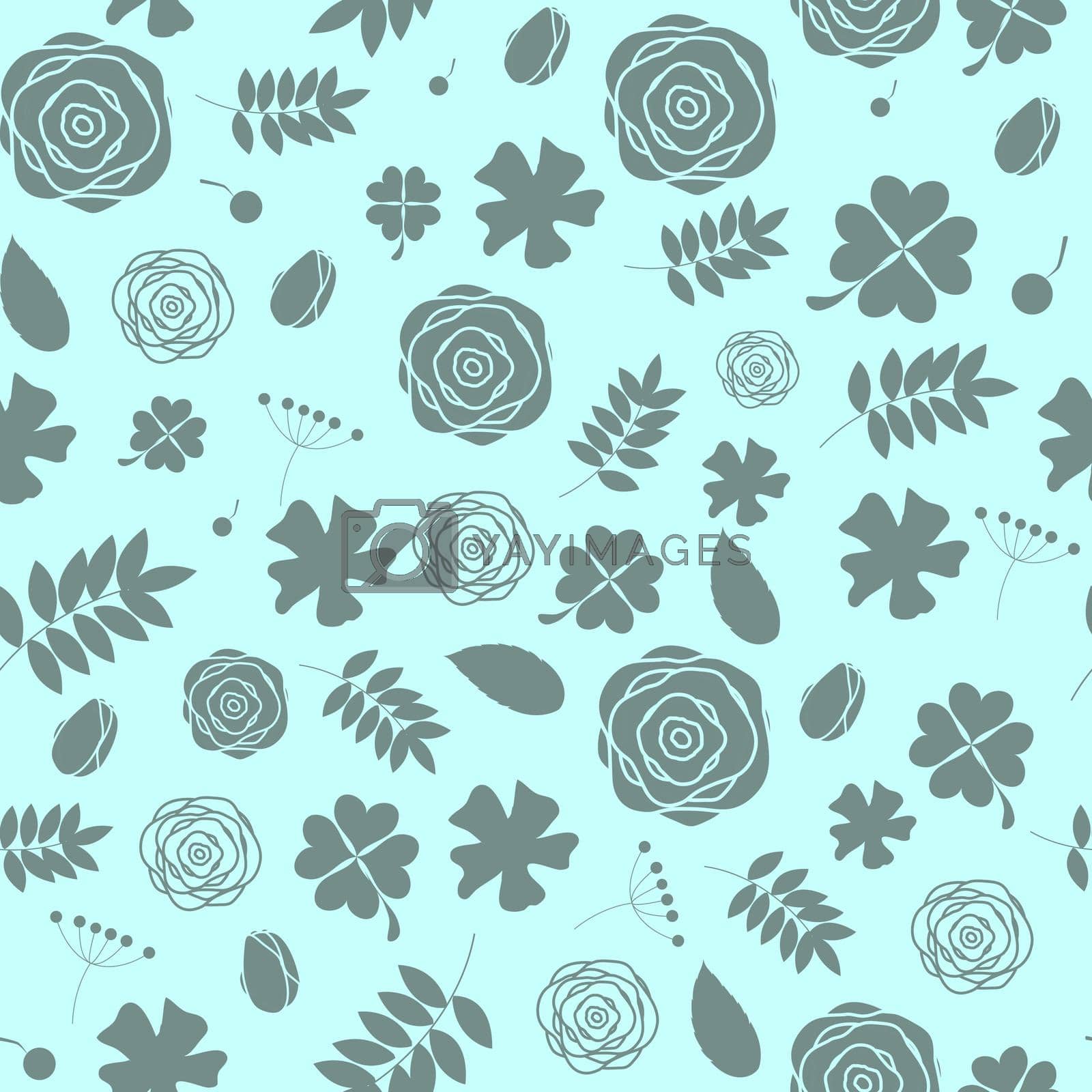 Abstract Natural Flower Seamless Pattern Background Vector Illustration EPS10