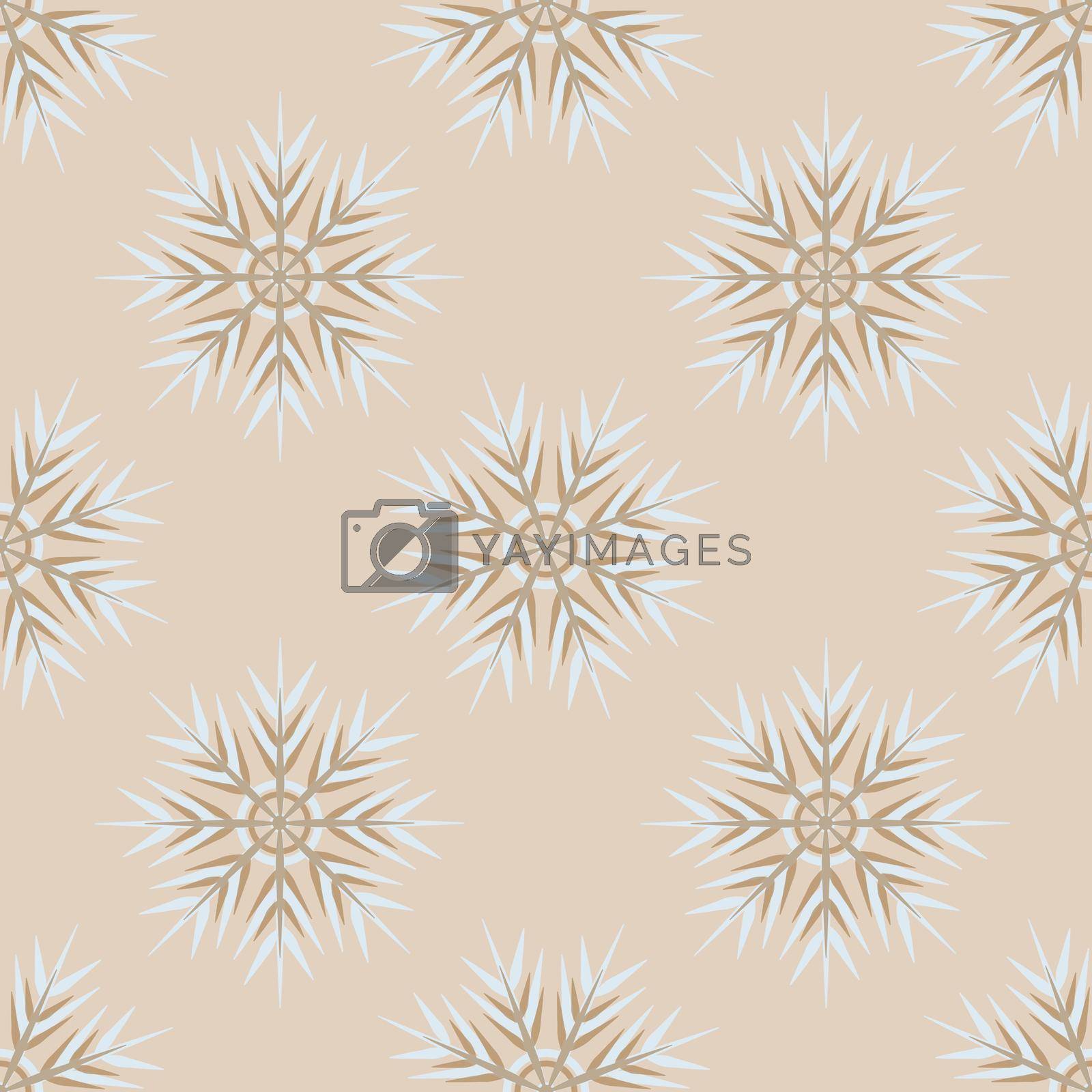 Royalty free image of A seamless pattern on a square background is snowflakes. Design element by p-i-r-a-n-y-a