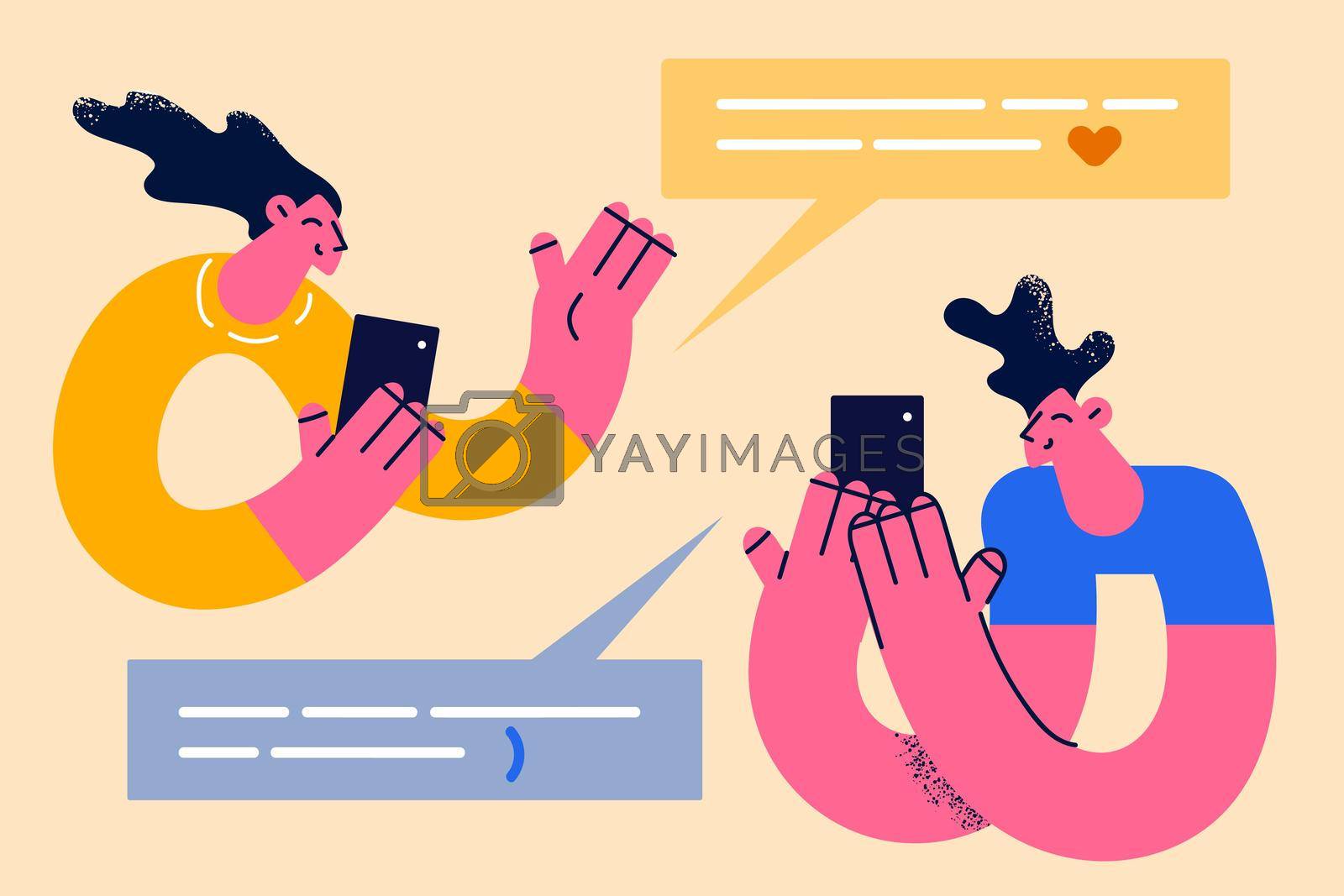 Royalty free image of Online chat and communication concept. by Vasilyeu