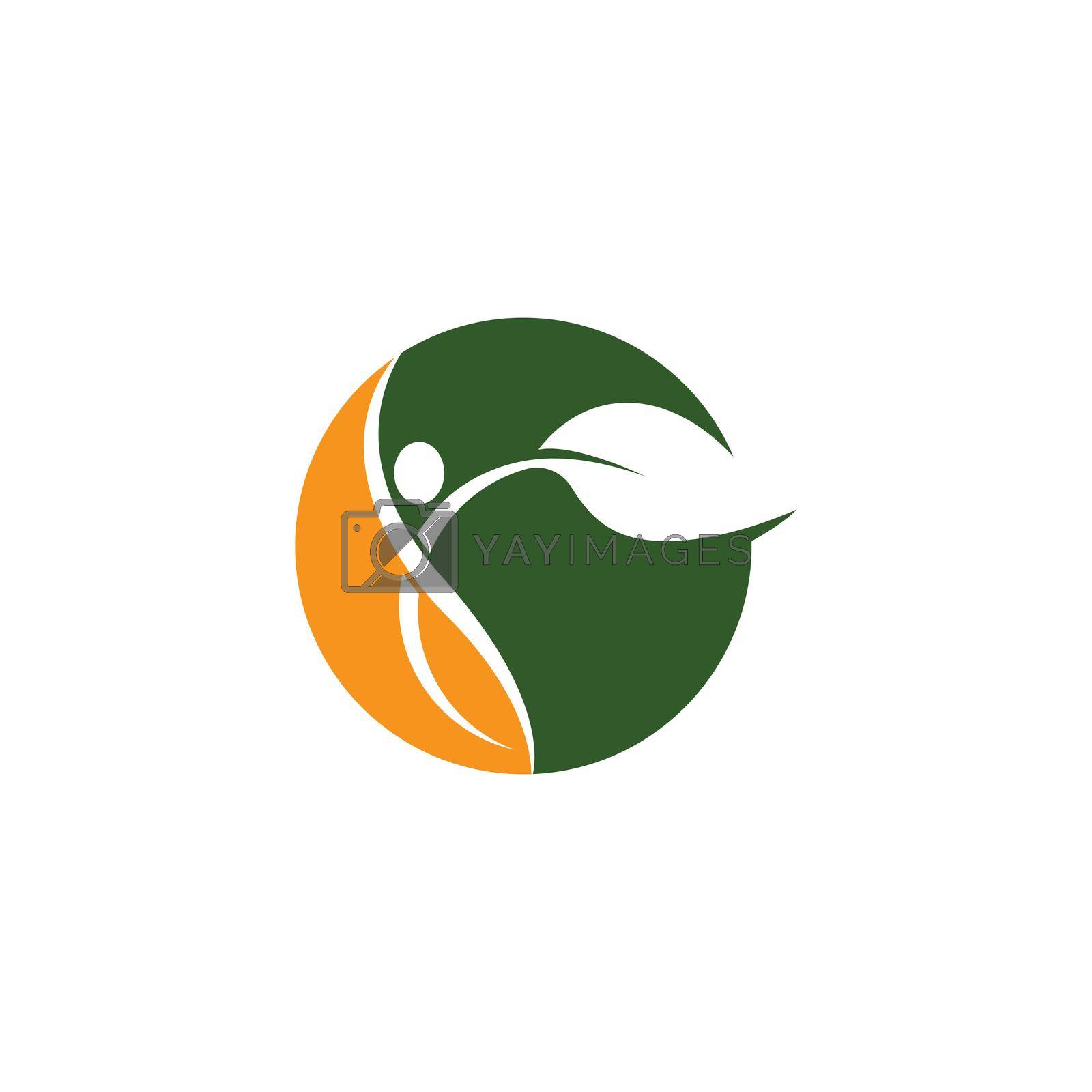 Wellnes logo template vector icon
