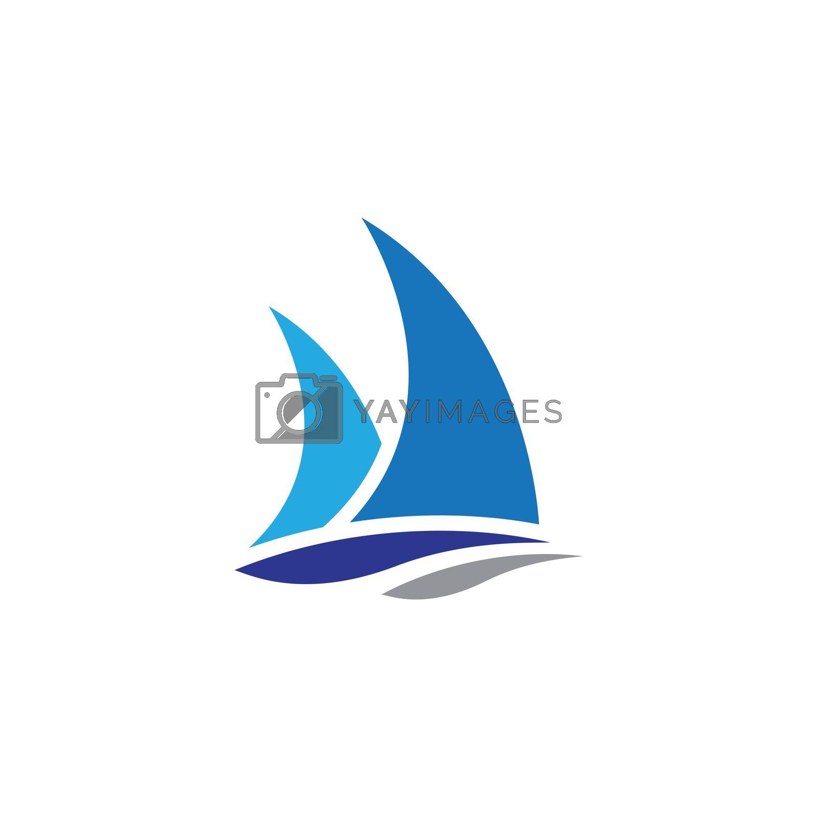 Cruise ship logo template vector icon illustration