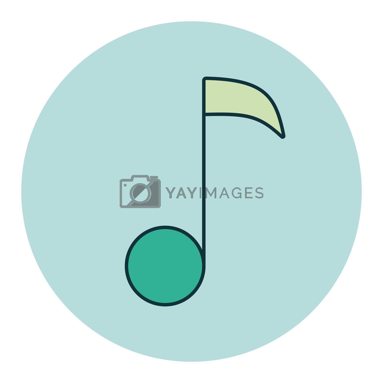 Royalty free image of Music note flat vector icon by nosik