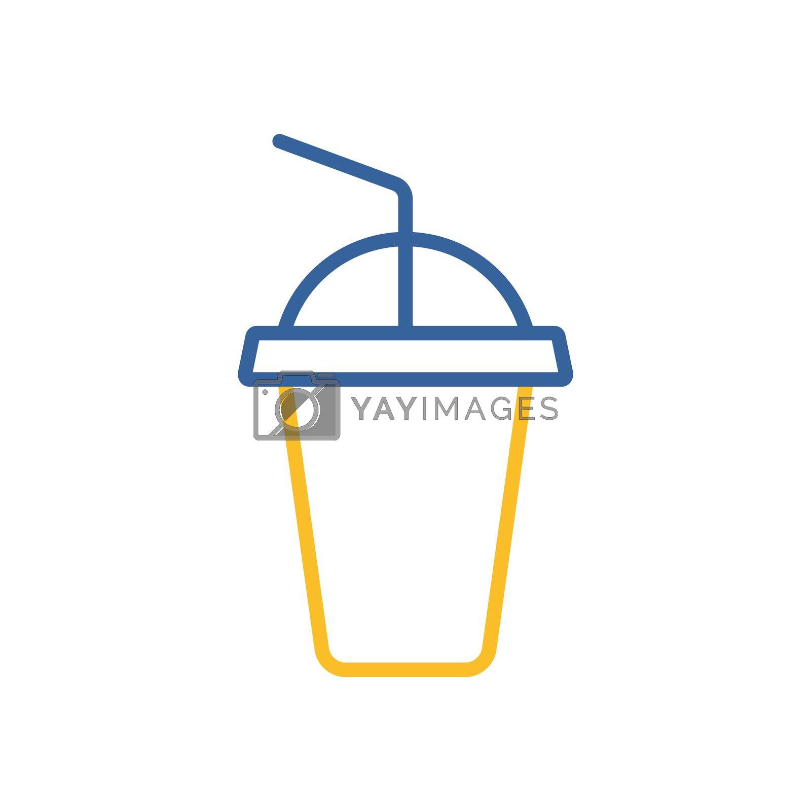 Soft drink vector flat icon. Fast food sign. Graph symbol for cooking web site and apps design, logo, app, UI