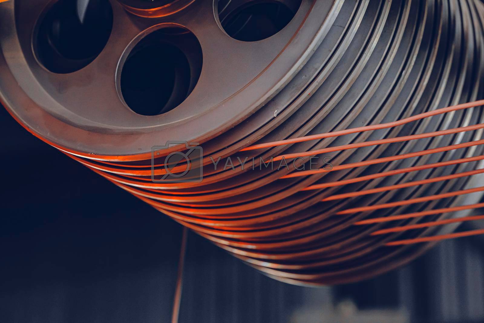 Royalty free image of Production of cable wire at cable factory by Fabrikasimf