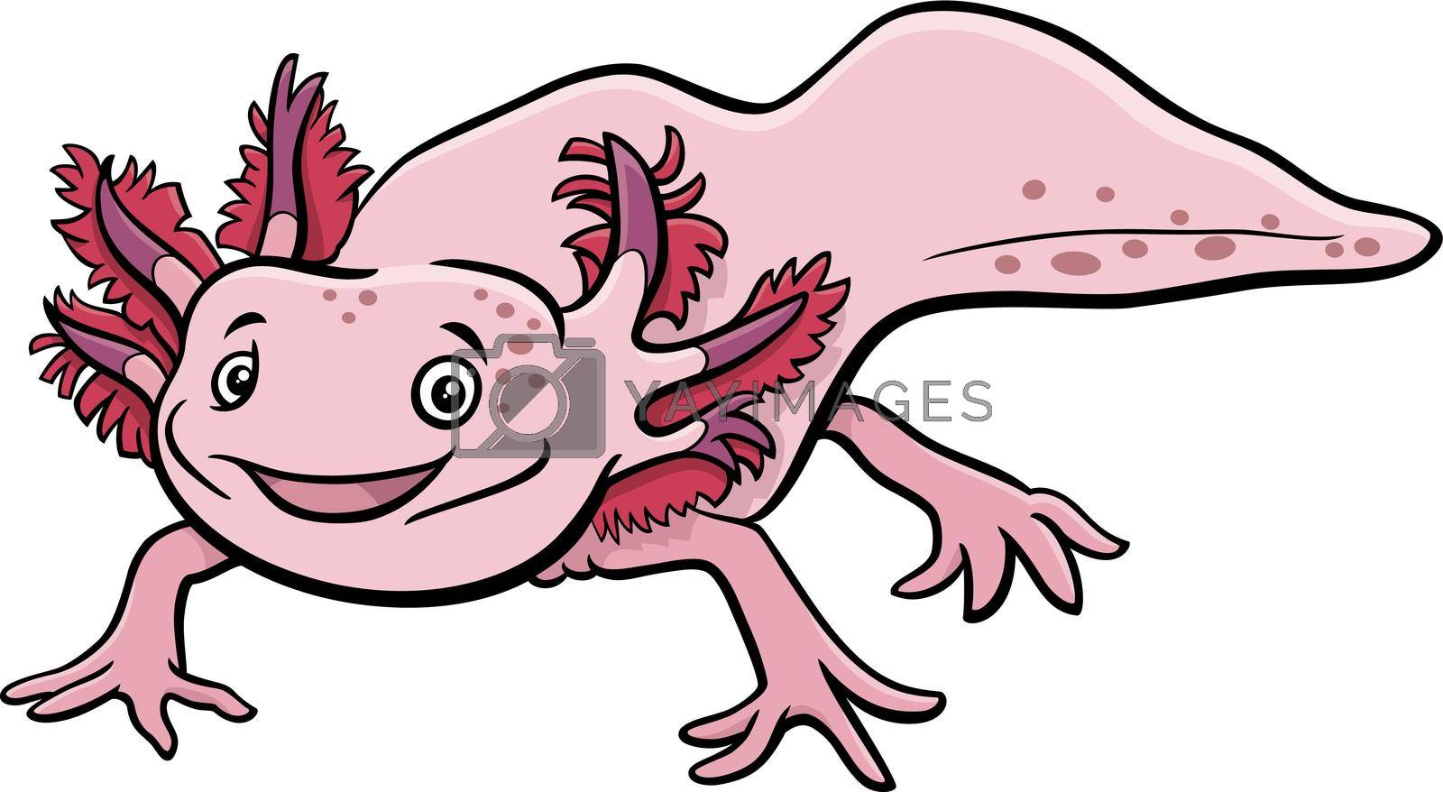 Royalty free image of cartoon axolotl aquatic animal character by izakowski