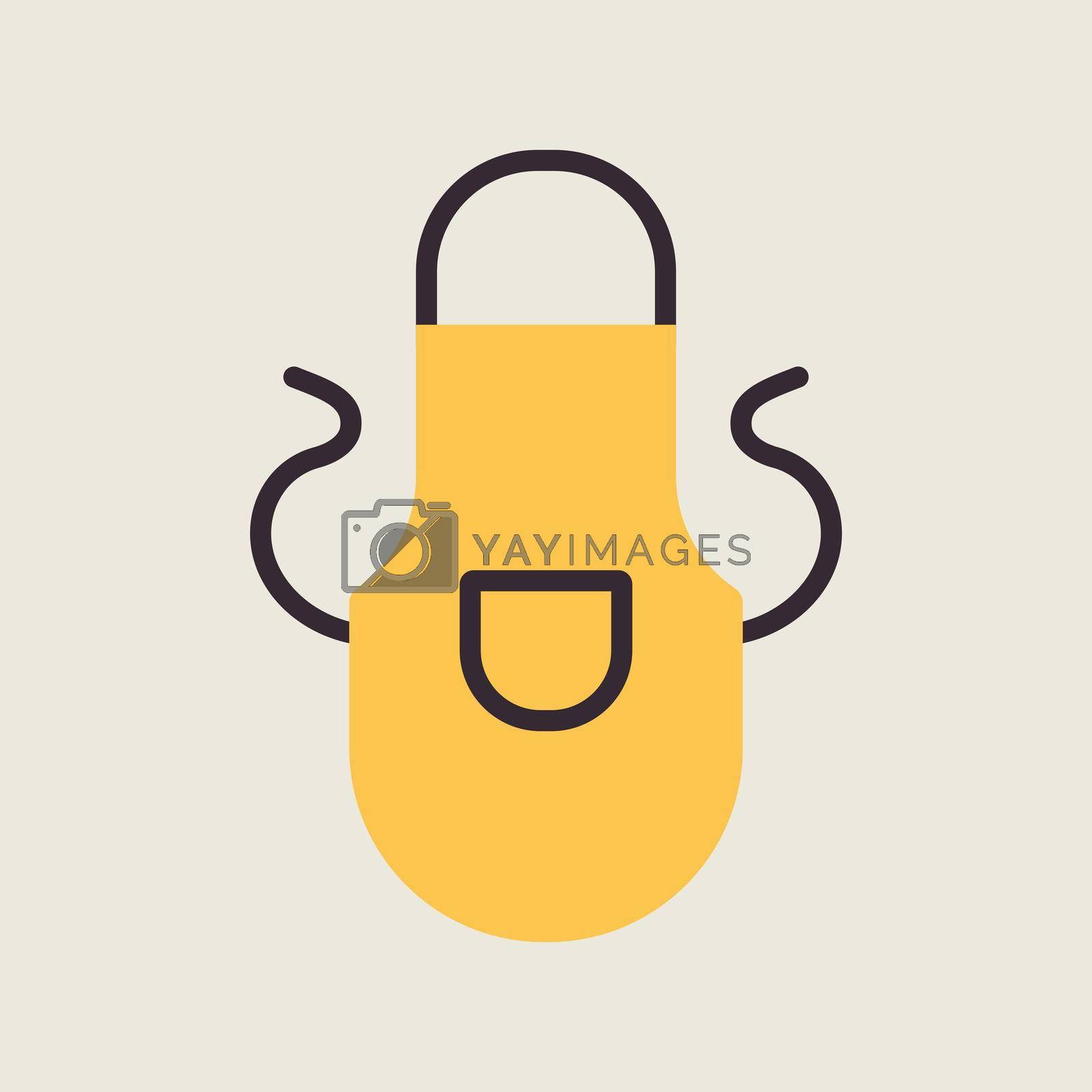 Royalty free image of Kitchen apron protective garment vector icon by nosik