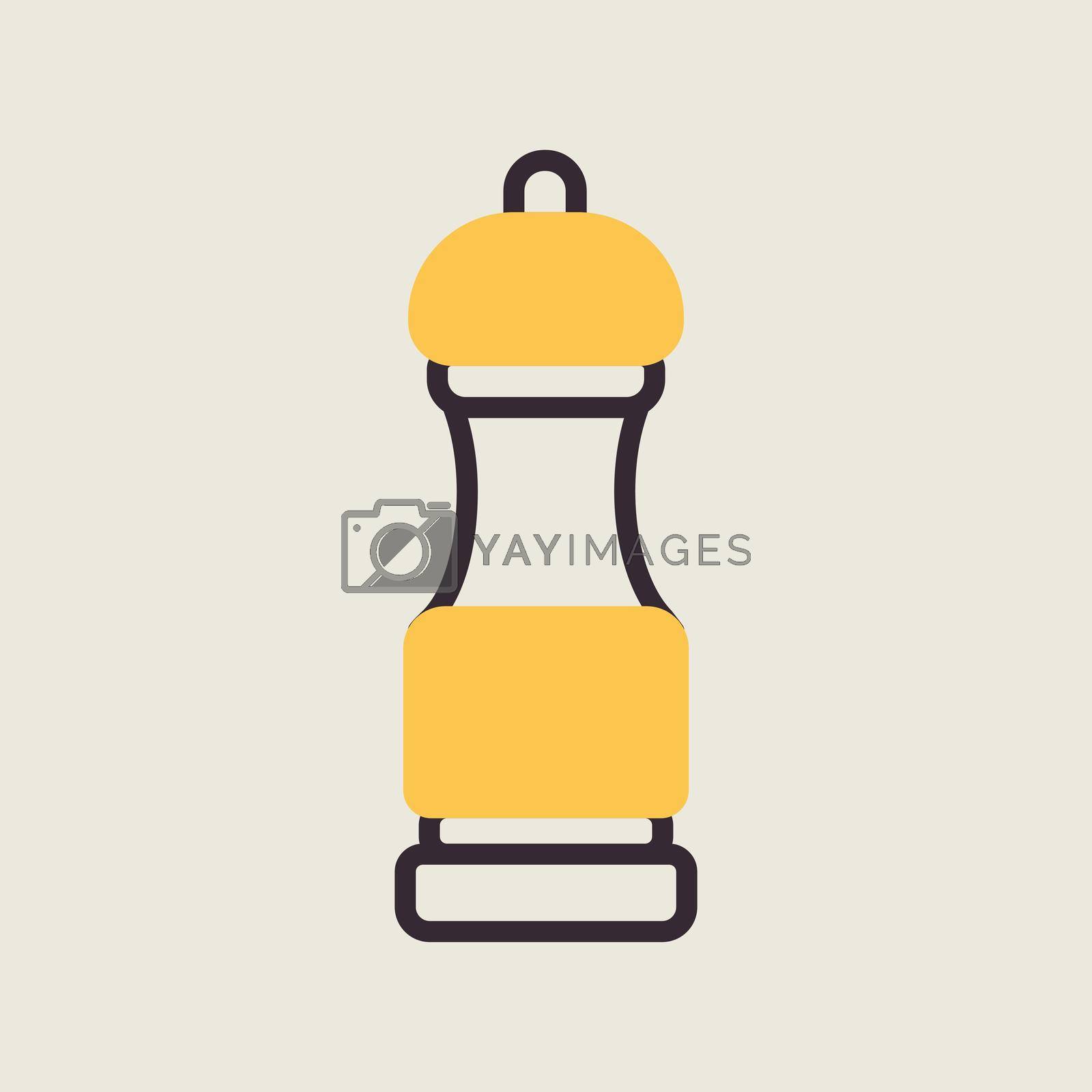 Royalty free image of Pepper mill spice grinder vector icon by nosik