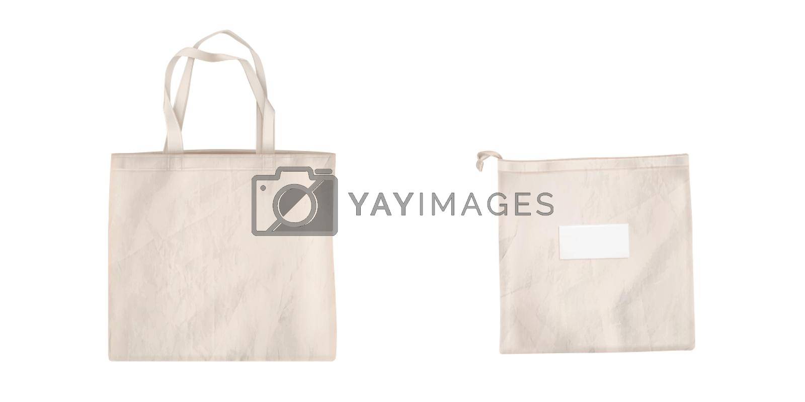 Royalty free image of Cotton eco bags, fabric tote with handle by vectorart