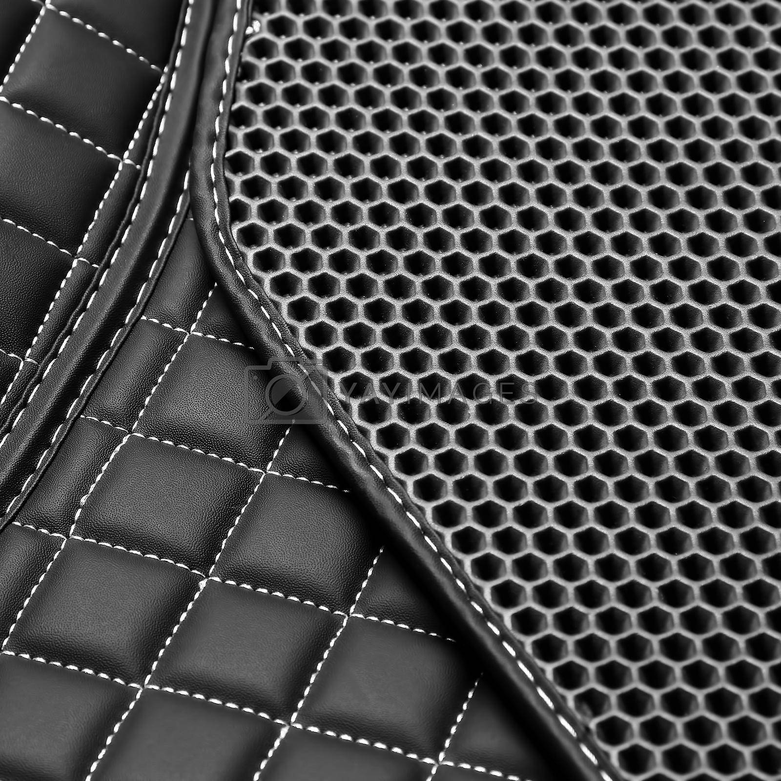 Royalty free image of Leather background with sewing stitch by A_Karim