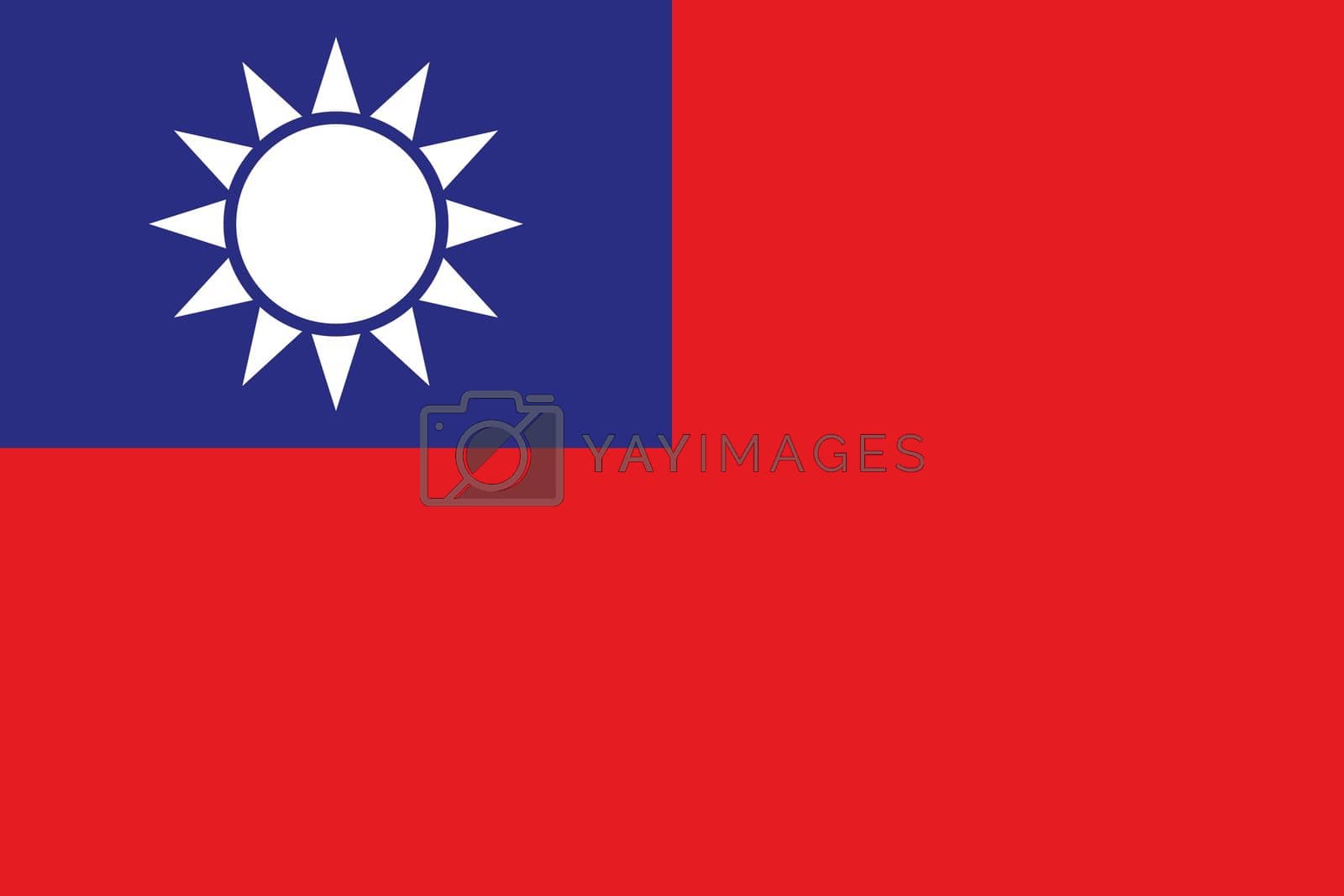 Royalty free image of Taiwanese flag vector icon. The flag of Taiwan. by AdamLapunik