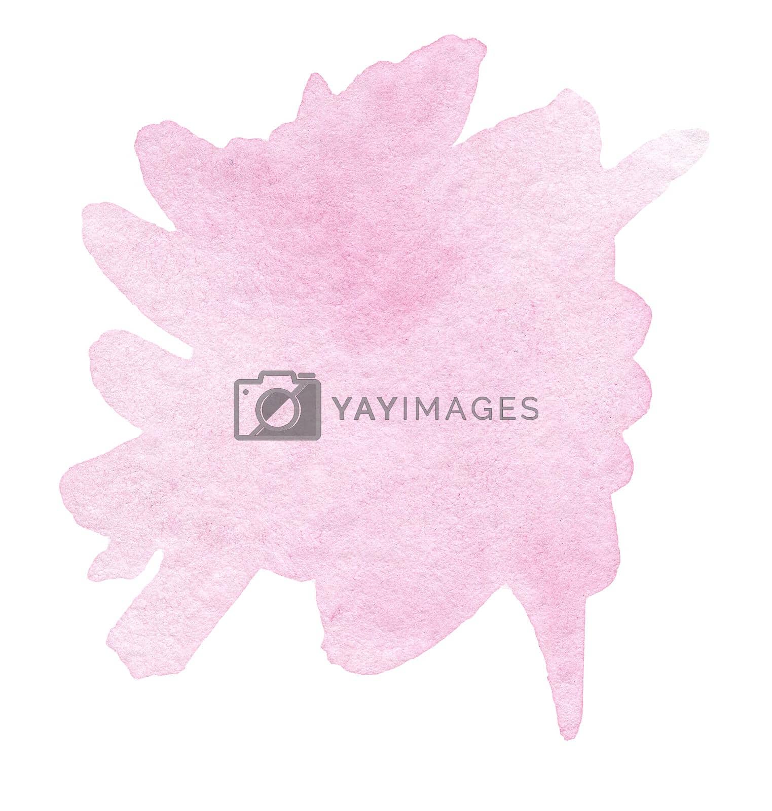 Royalty free image of watercolor pink splash isolated on white background by dreamloud
