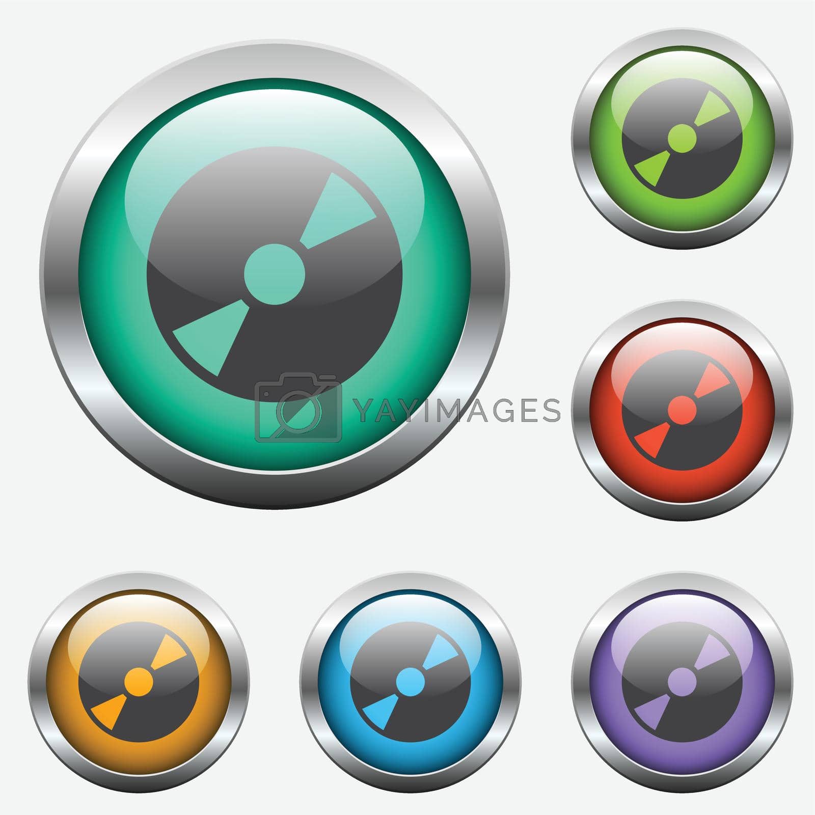 Royalty free image of cd disk glass buttons by govindamadhava108
