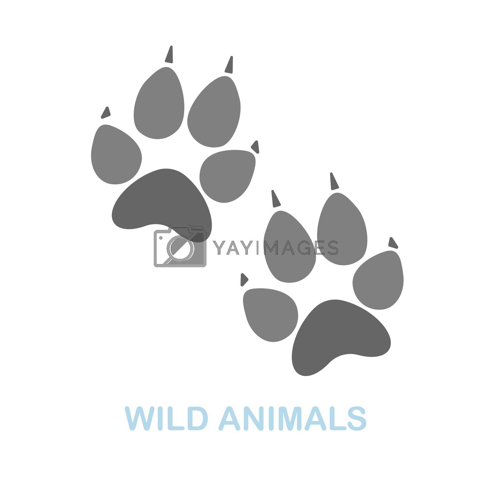 Wild Animals flat icon. Simple colors elements from wild animals collection. Flat Wild Animals icon for graphics, wed design and more.