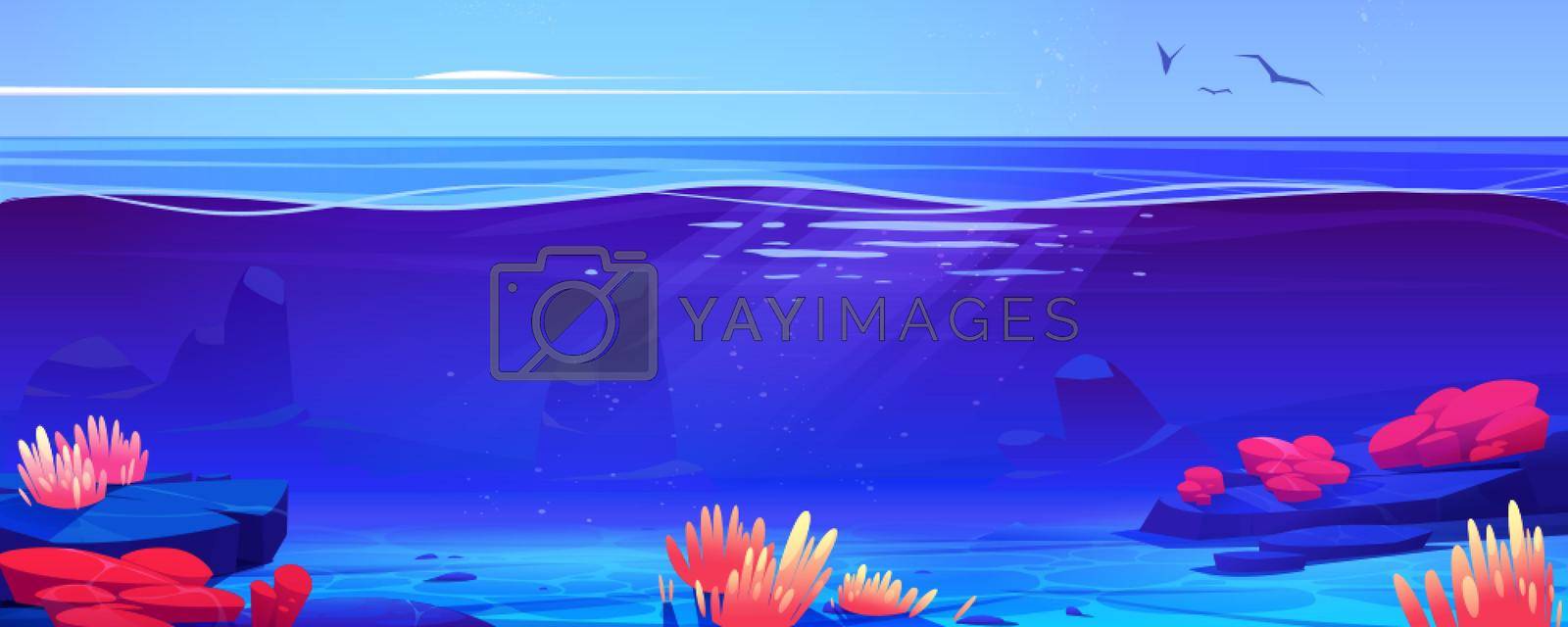 Royalty free image of Coral reef ocean or sea underwater background by vectorart