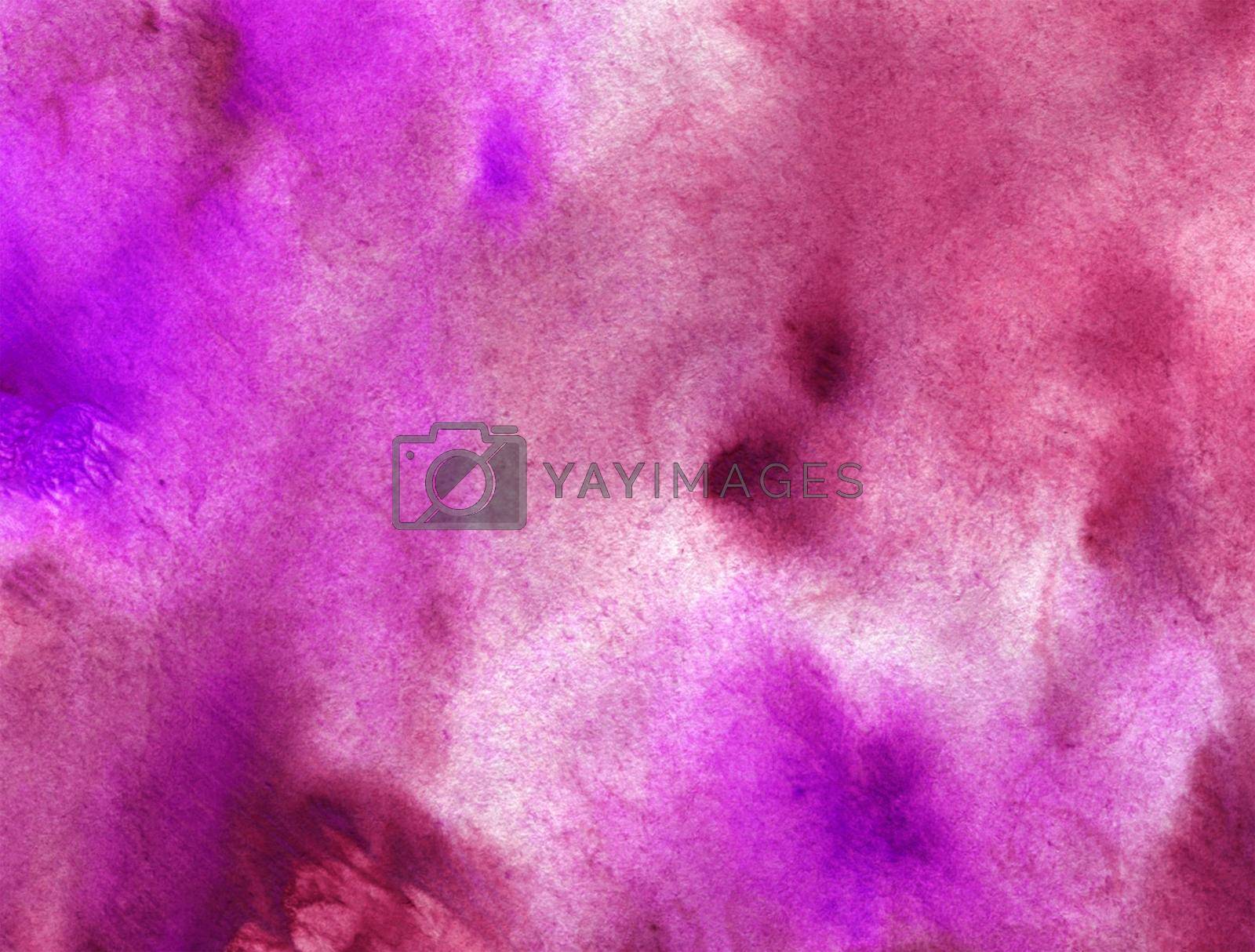 Abstract pastel watercolor background. Violet and pink pastel hand-painted watercolor texture on paper. Great for the fabric, backgrounds, wallpapers, covers and packaging.