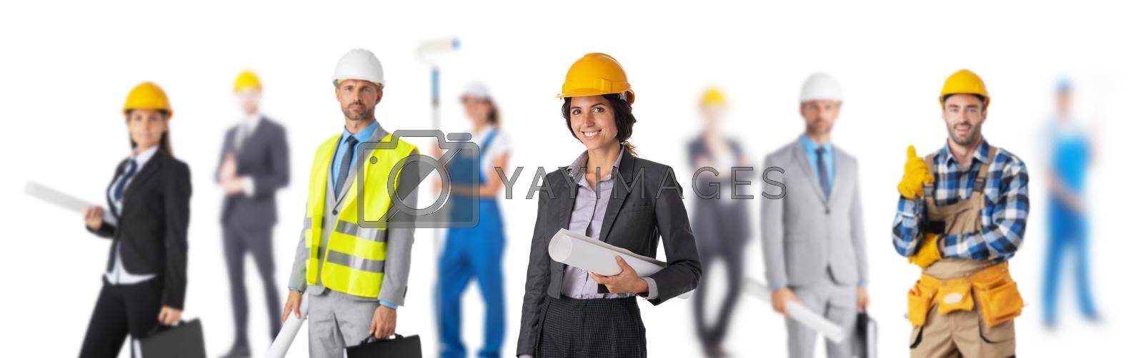 Royalty free image of Industrial construction workers by ALotOfPeople