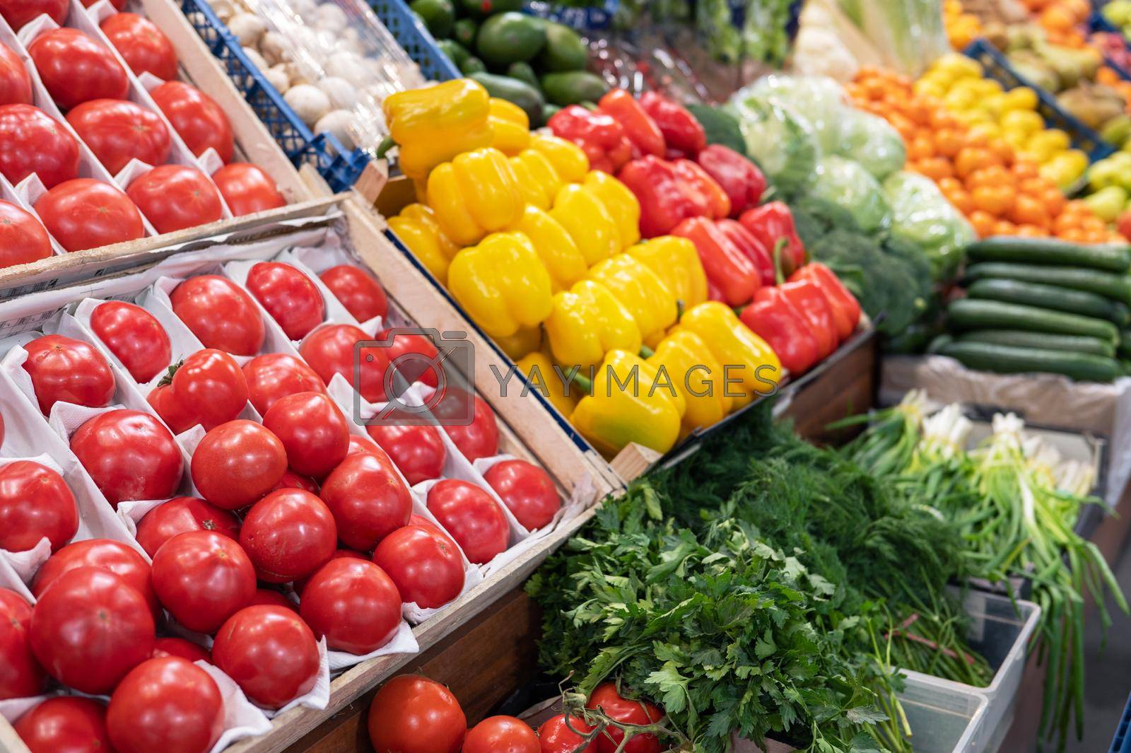 Royalty free image of Assortment of fresh vegetables by rusak