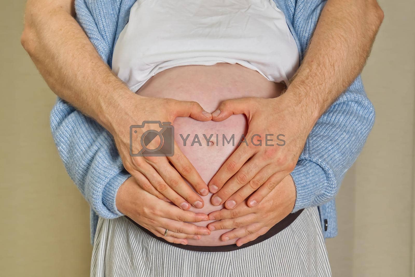 Royalty free image of pregnant woman sits at home on the bed Pregnancy, motherhood, preparation and expectation concept. by PhotoTime