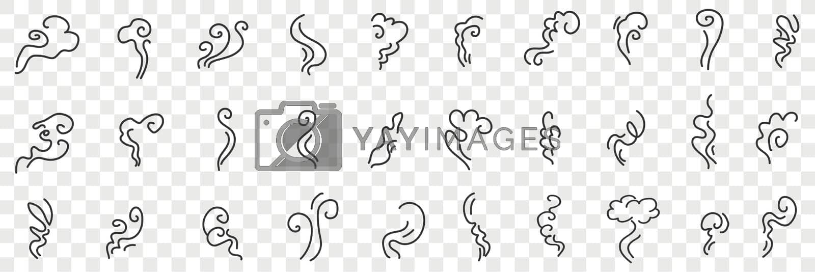 Royalty free image of Wind and curves doodle set by Vasilyeva