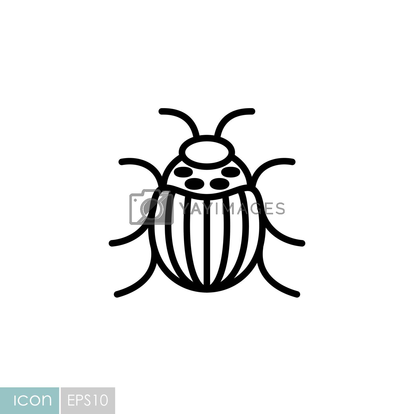 Royalty free image of Colorado beetle vector isolated icon by nosik