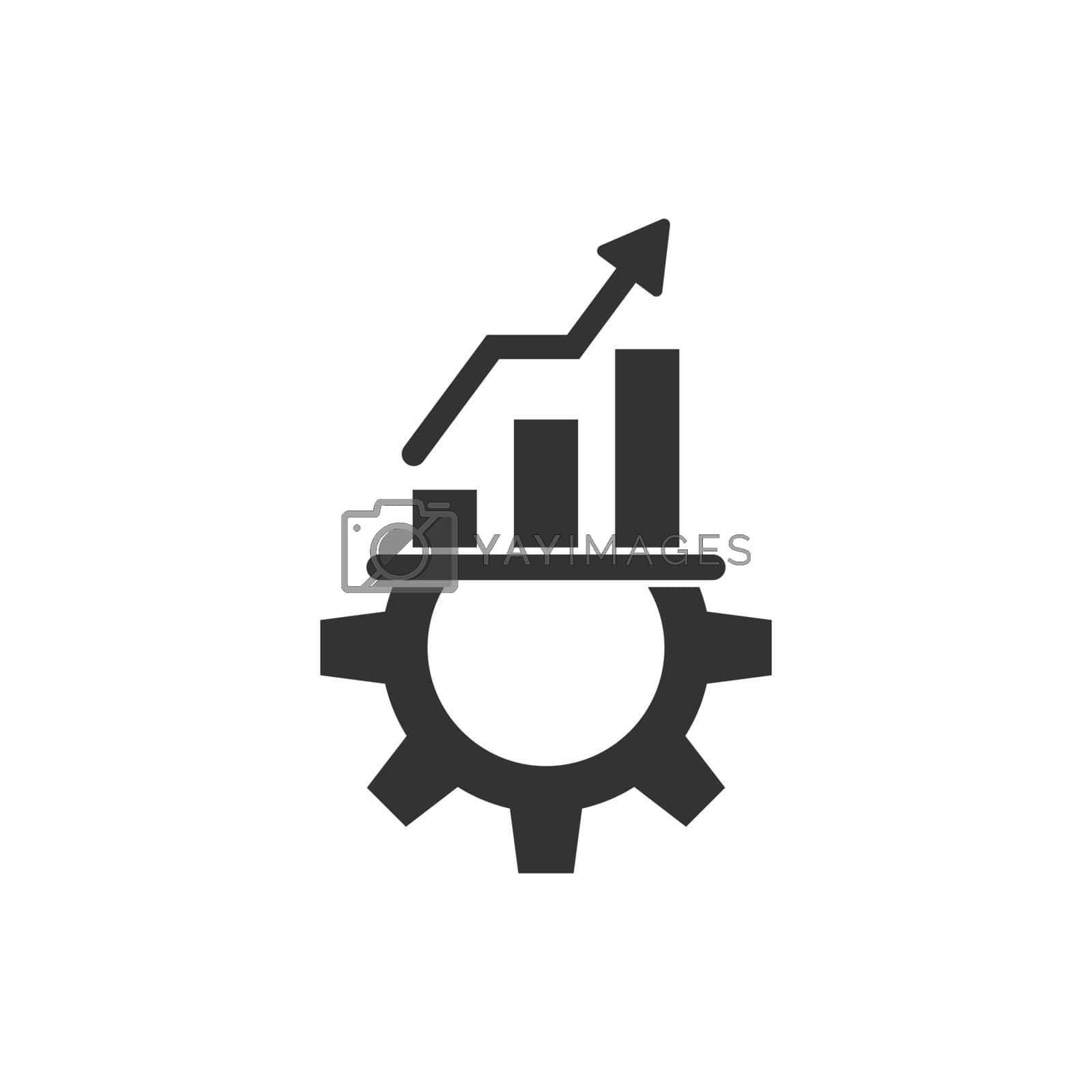Royalty free image of Productivity icon in flat style. Process strategy vector illustration on isolated background. Seo analytics sign business concept. by LysenkoA
