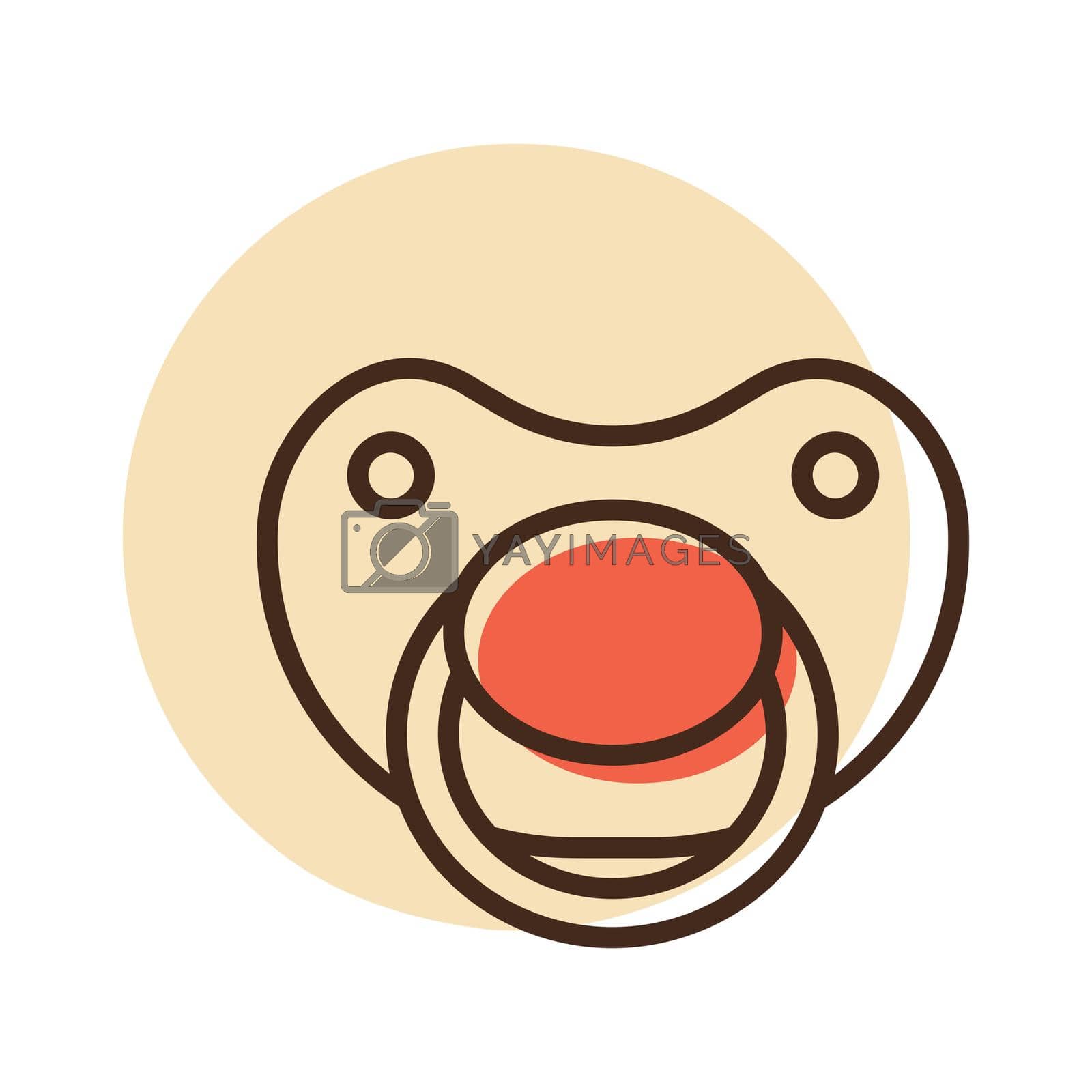 Baby dummy teat vector icon. Graph symbol for children and newborn babies web site and apps design, logo, app, UI