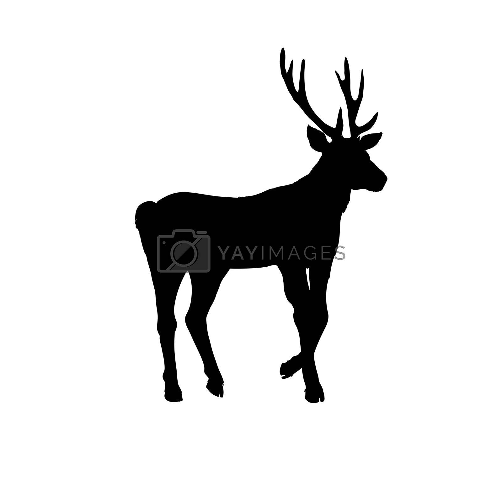 Royalty free image of vector large collection of deer silhouettes by Vladimir90